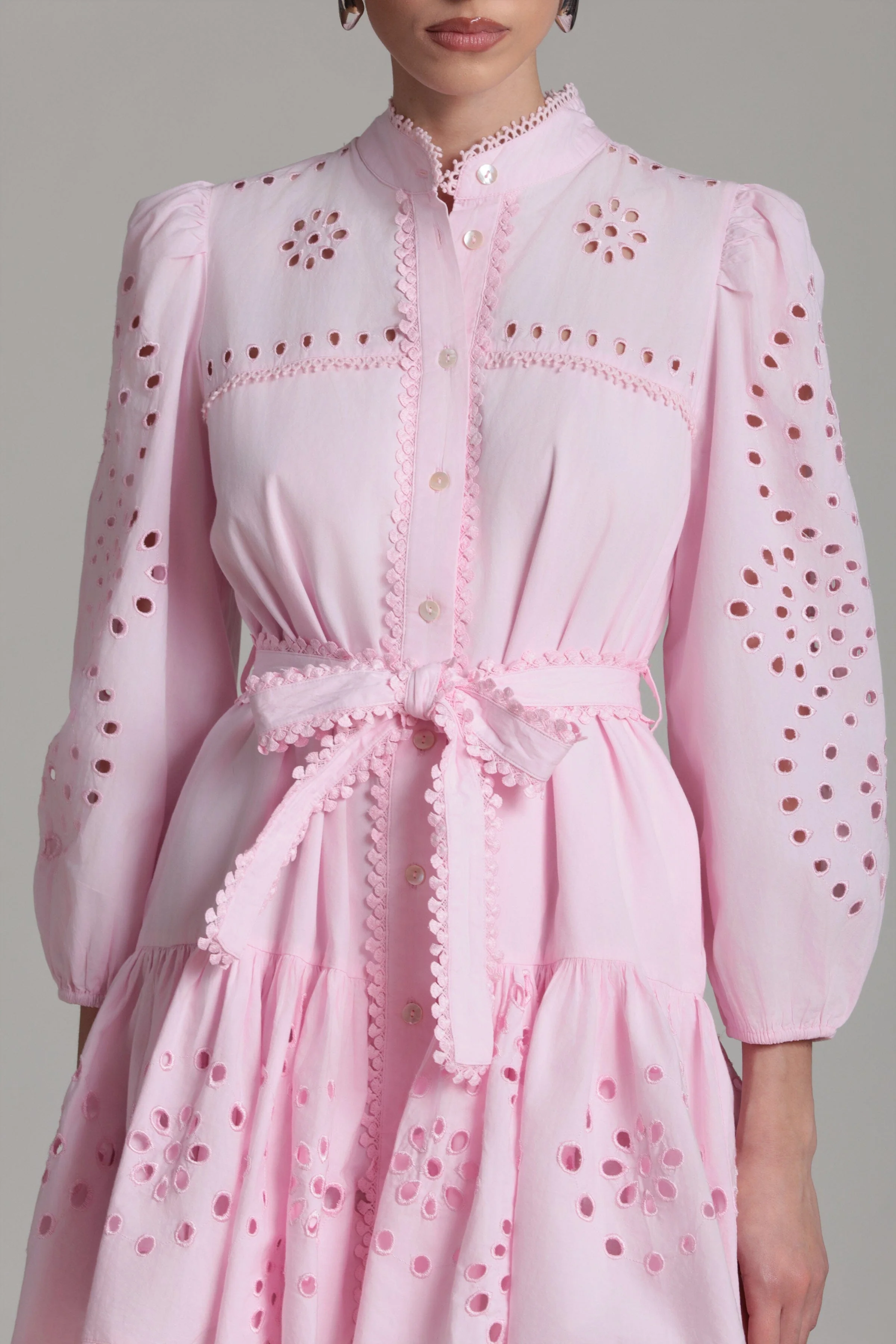 Cotton Broderie Anglaise Shirtdress - Image 3
