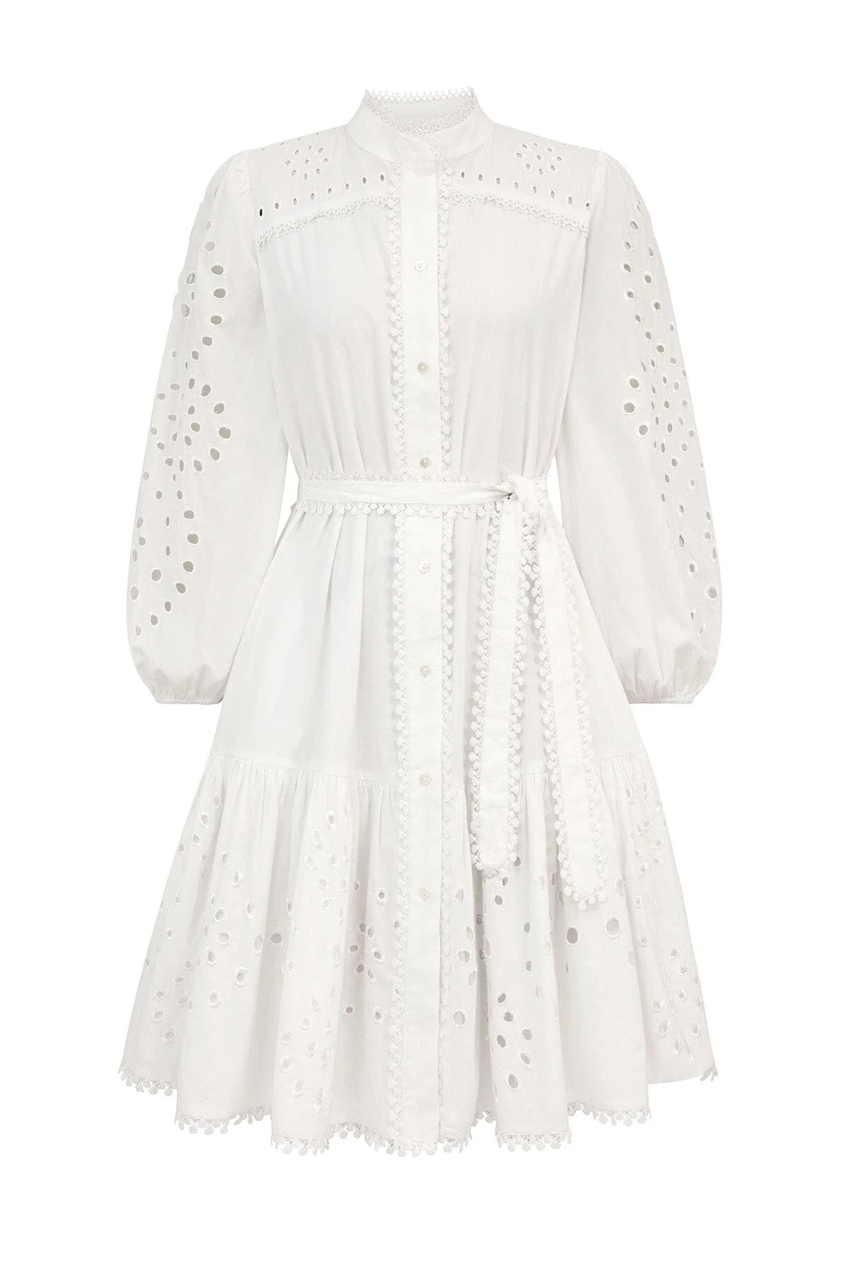 Broderie Anglaise Cotton Shirtdress - Image 8