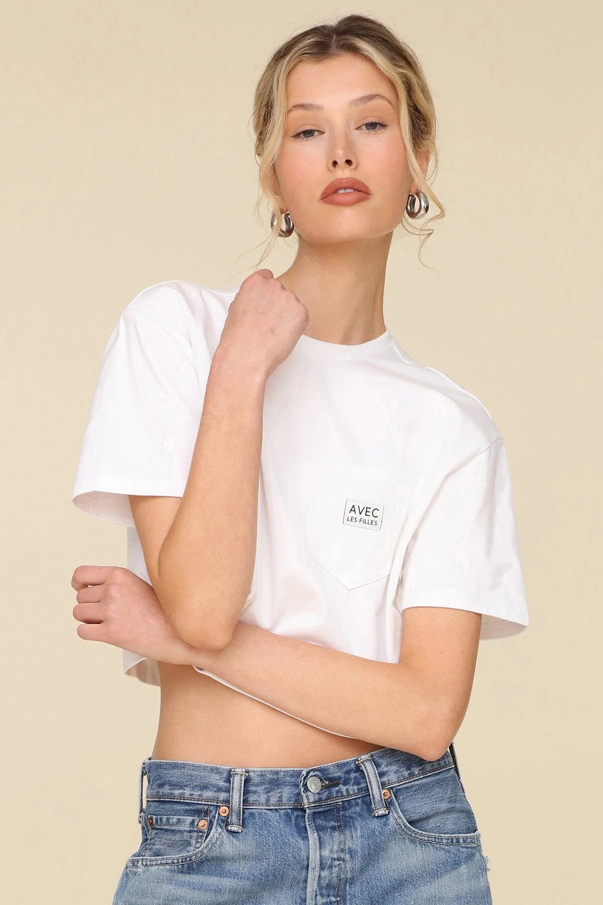 Logo Cropped Cotton T-Shirt - Image 3