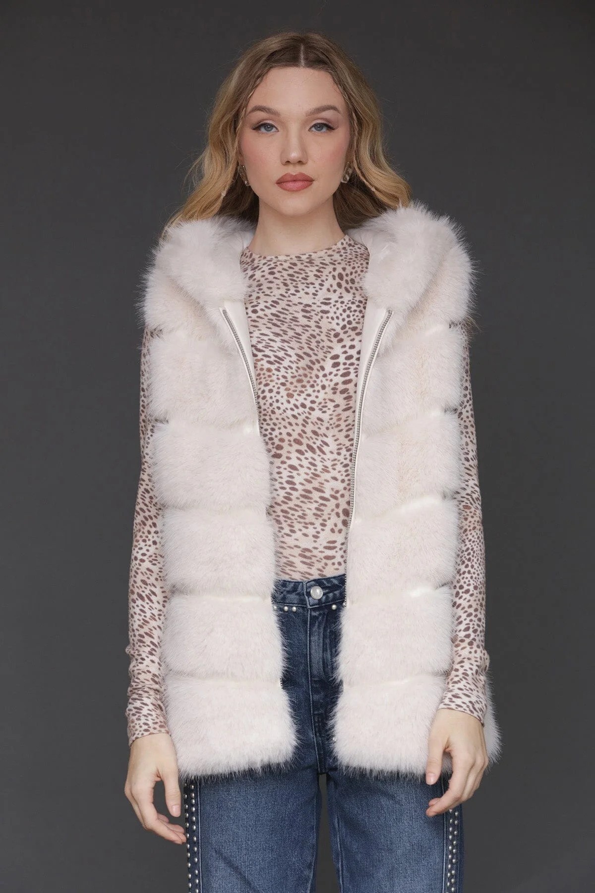 Luxe Faux Fur Paneled Vest - Image 3