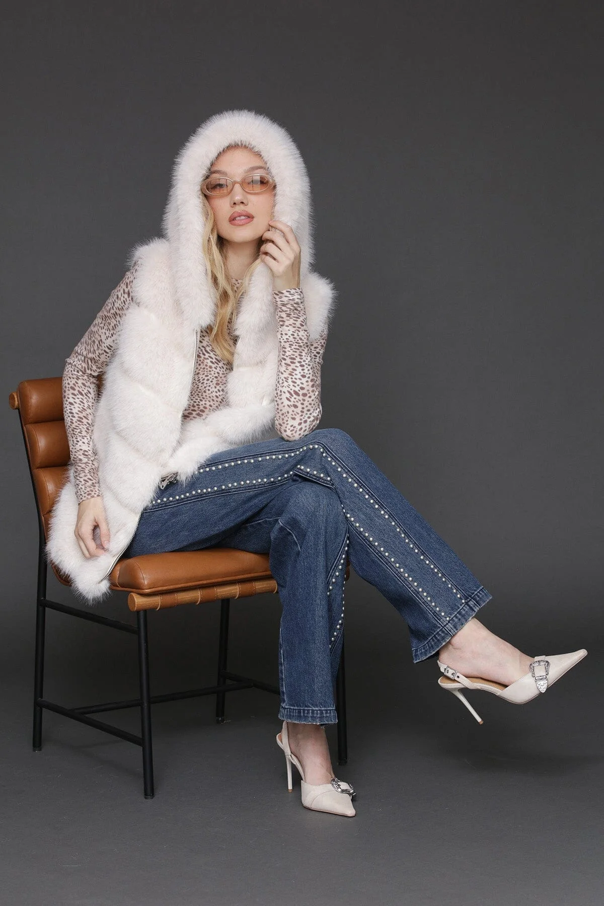 Luxe Faux Fur Paneled Vest - Image 7