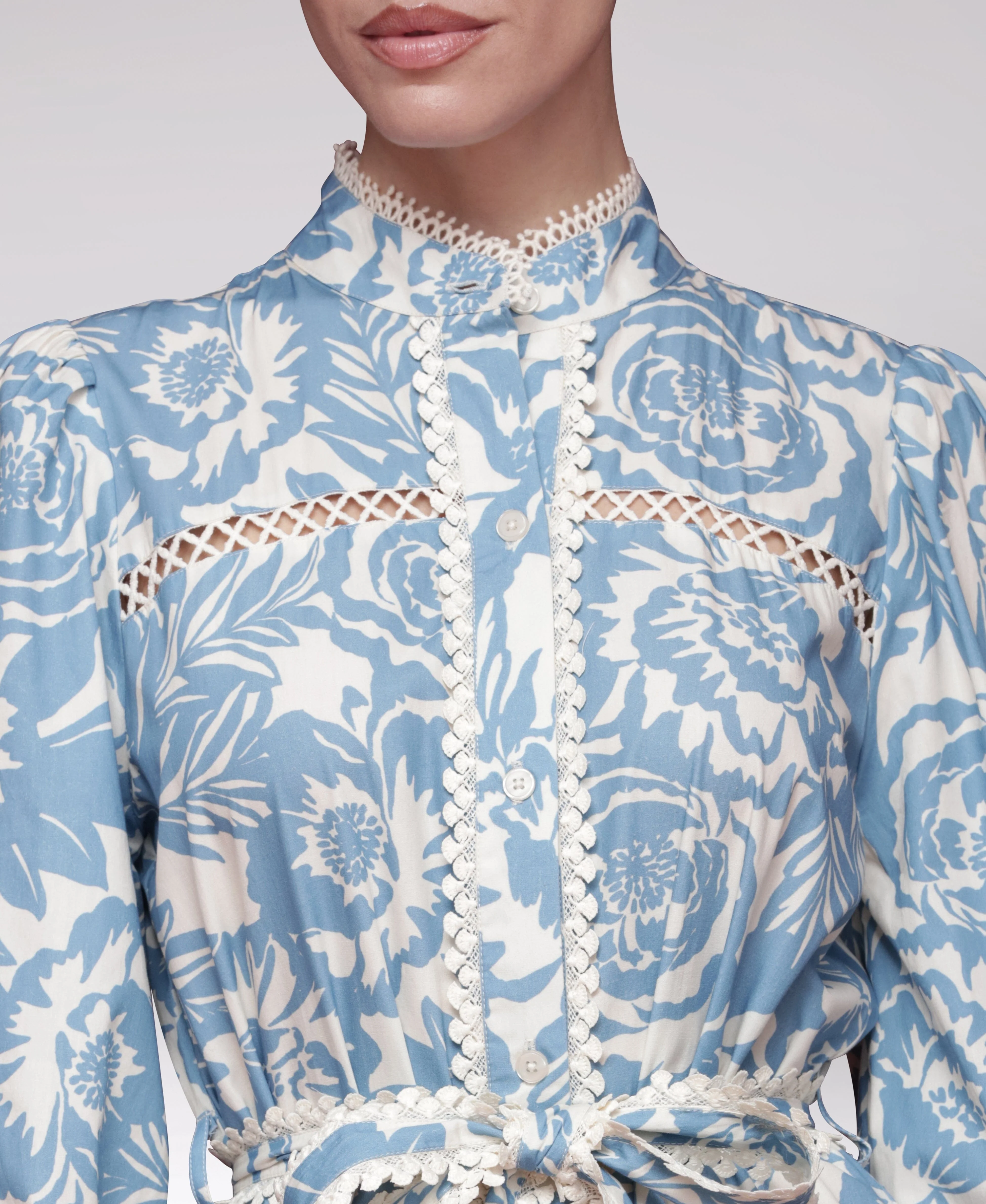 Cotton Poplin Floral Maxi Dress - Image 5