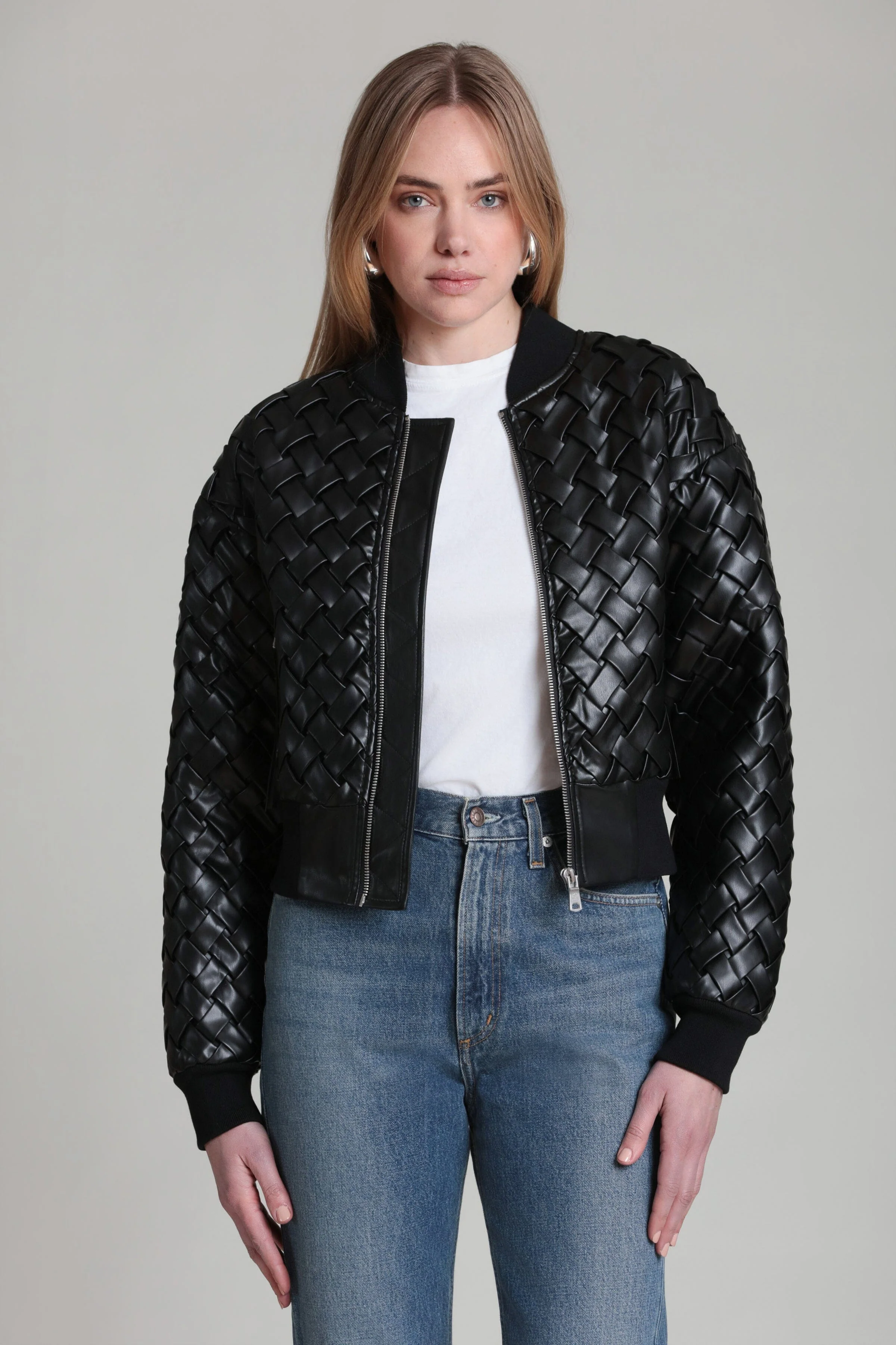 Woven Faux-Ever Leather™ Bomber Jacket - Image 3