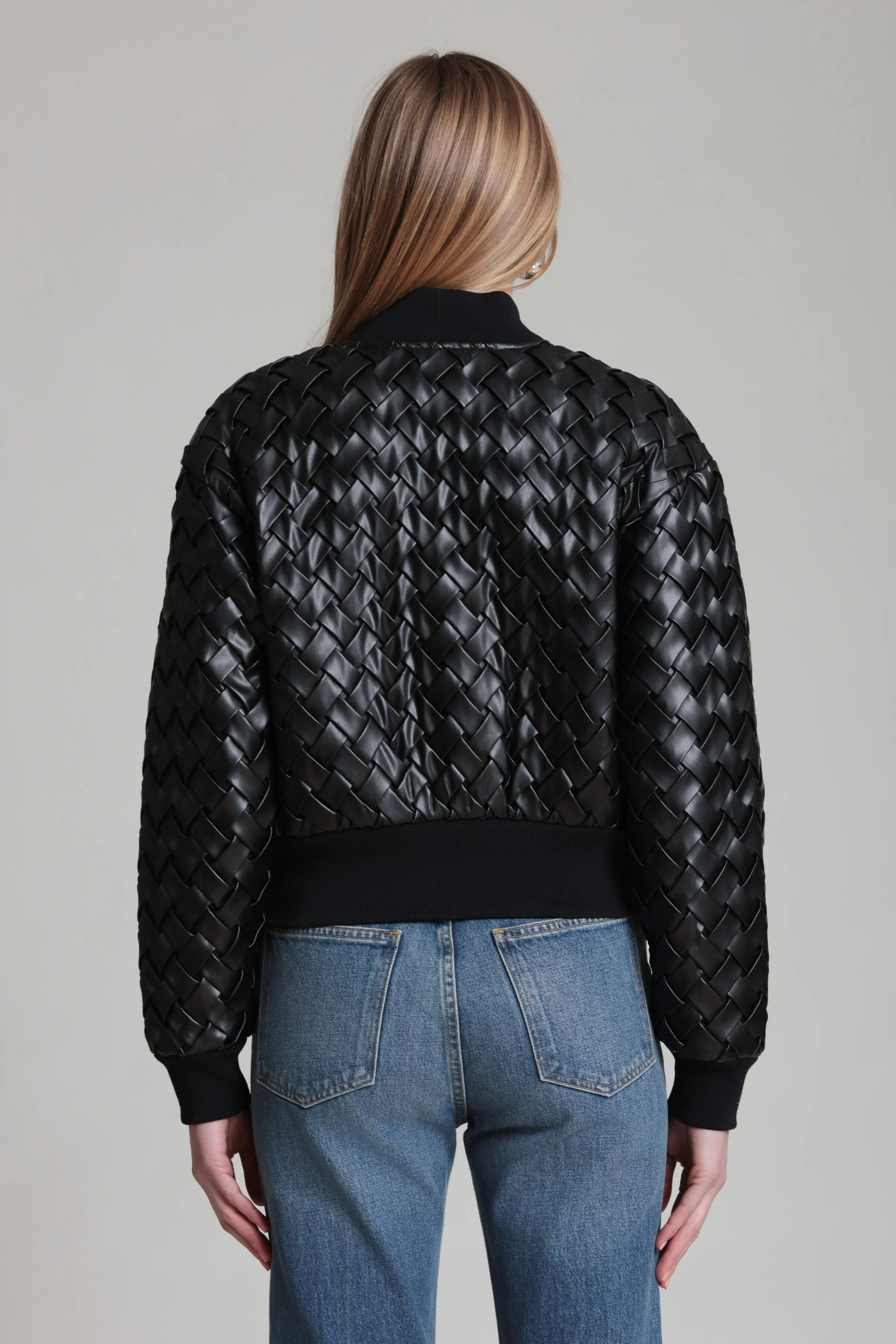 Woven Faux-Ever Leather™ Bomber Jacket - Image 6