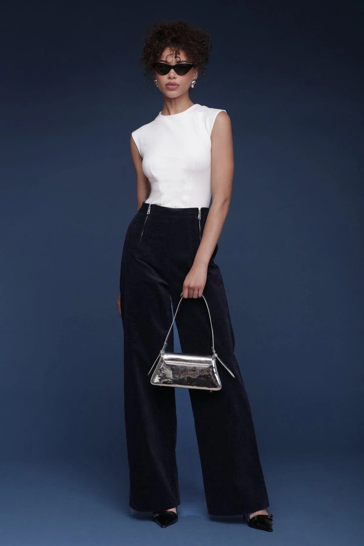 Double Zip Wide Leg Corduroy Pant - Image 3