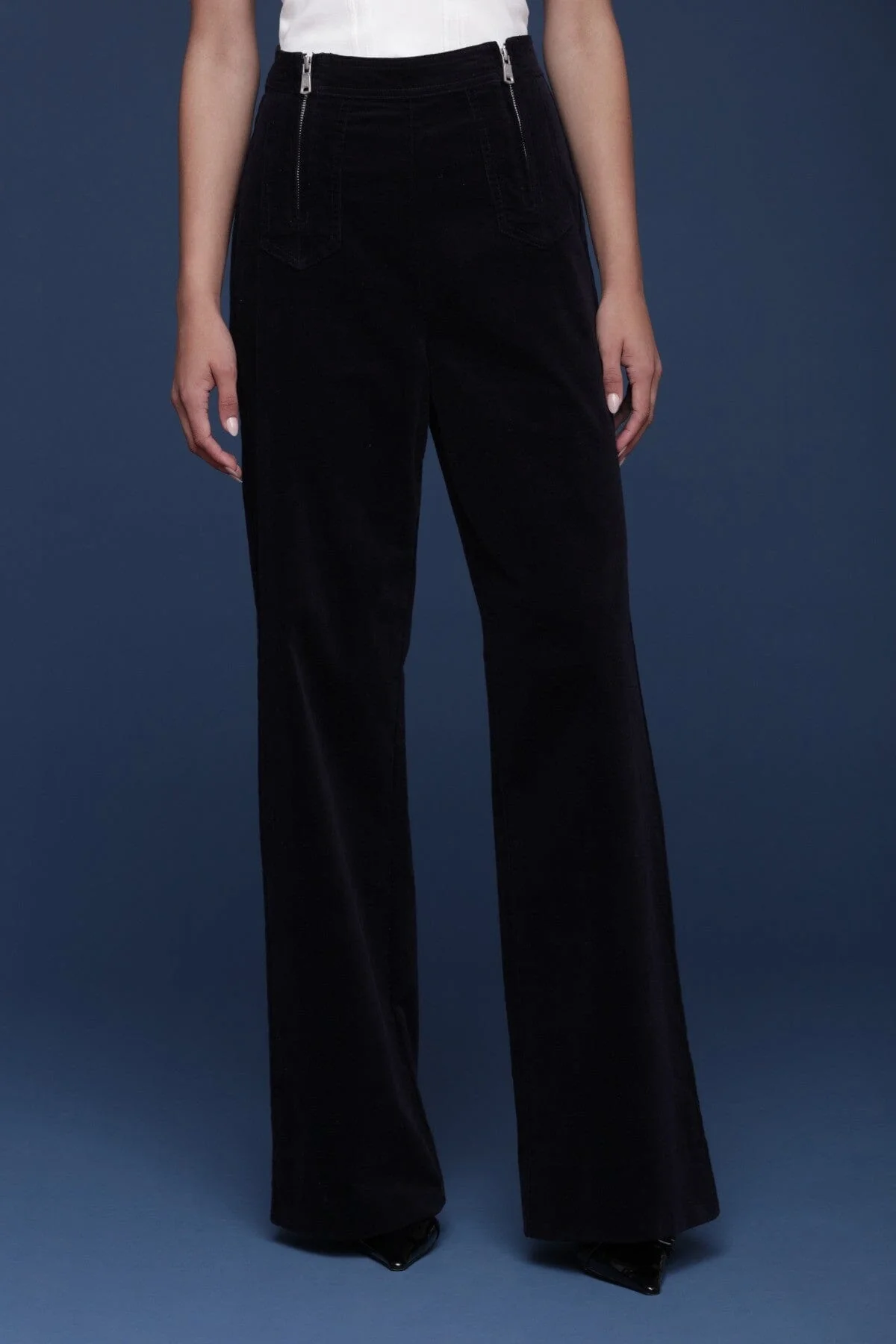 Double Zip Wide Leg Corduroy Pant - Image 4