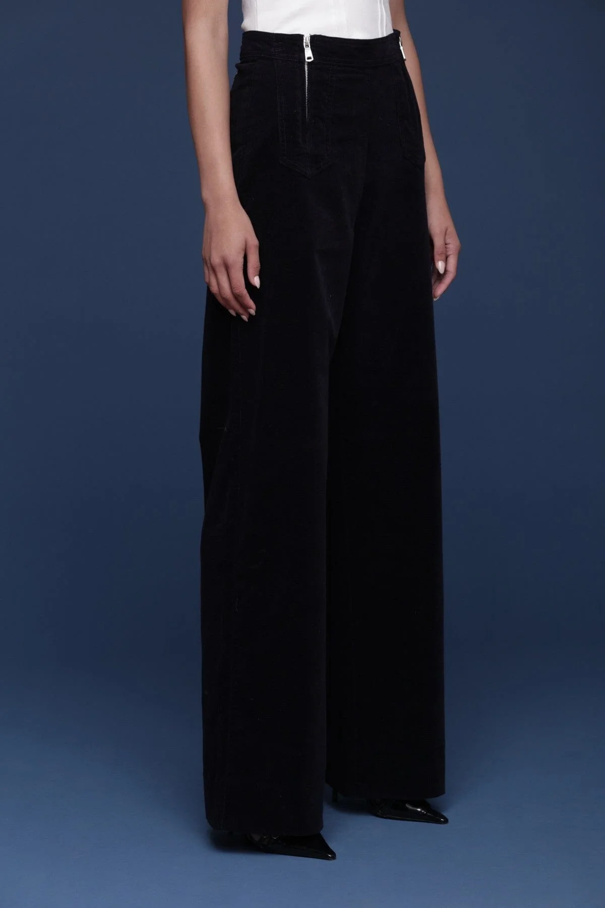 Double Zip Wide Leg Corduroy Pant - Image 5