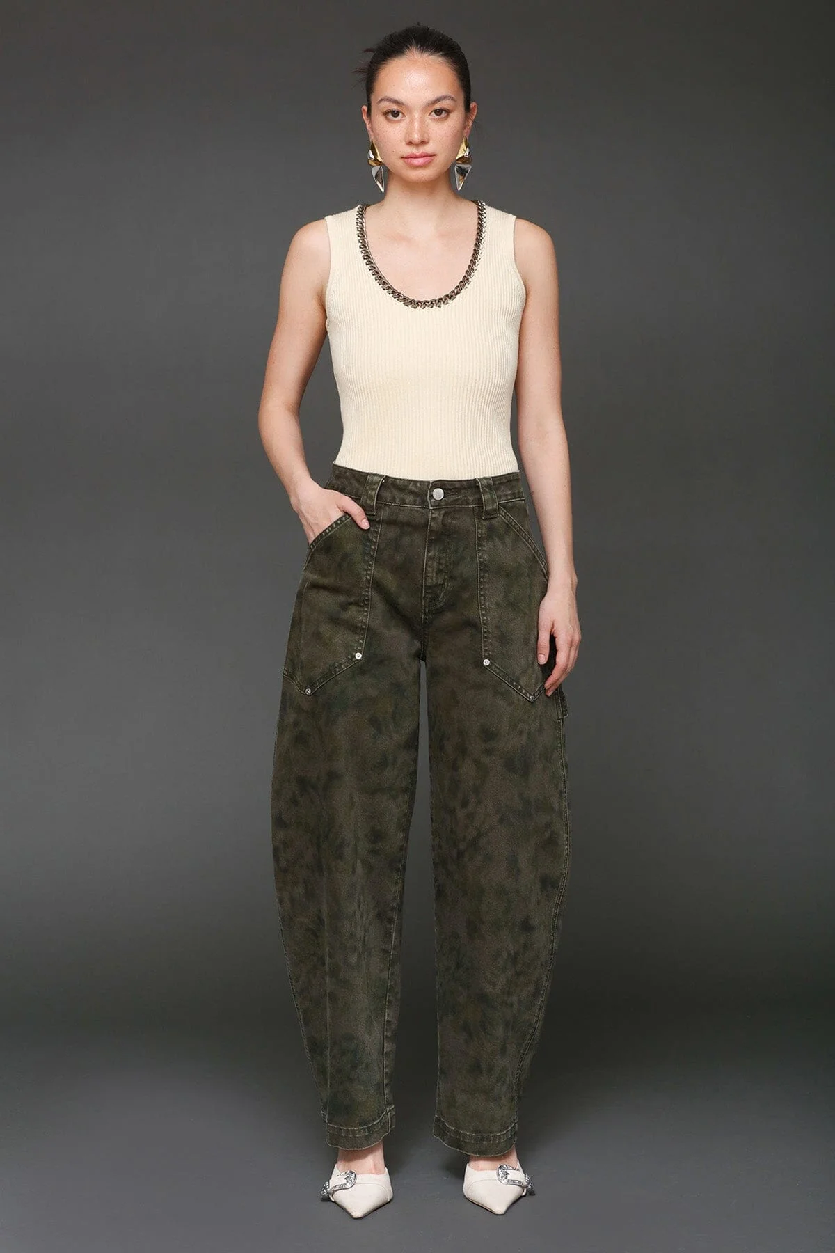 Camo Cargo Barrel Jeans - Image 3