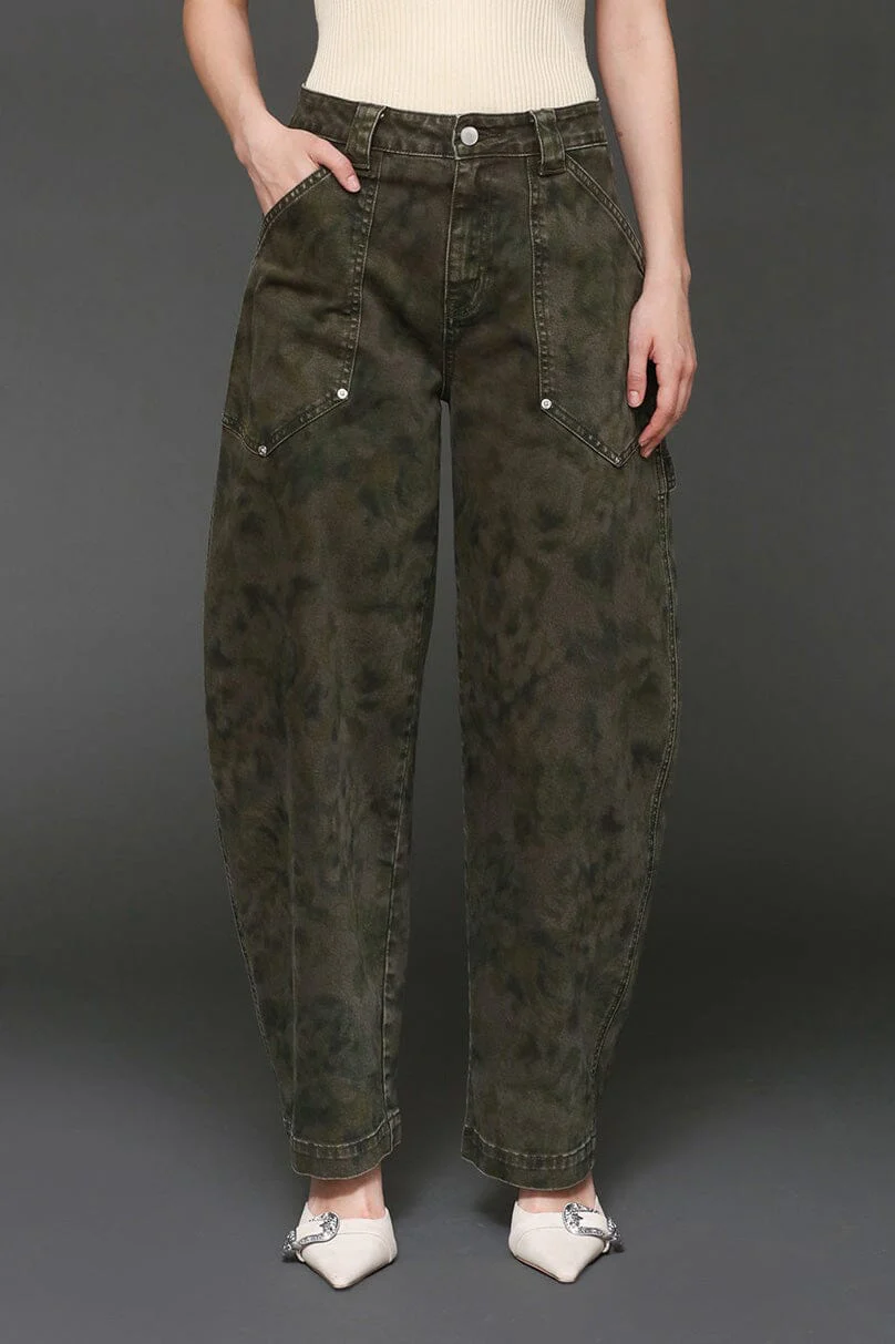 Camo Cargo Barrel Jeans - Image 4