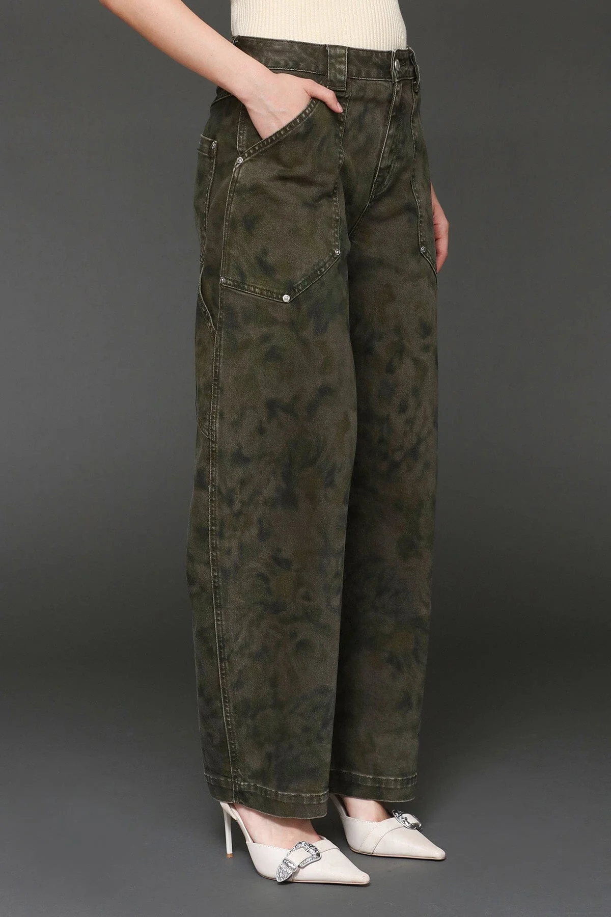Camo Cargo Barrel Jeans - Image 5