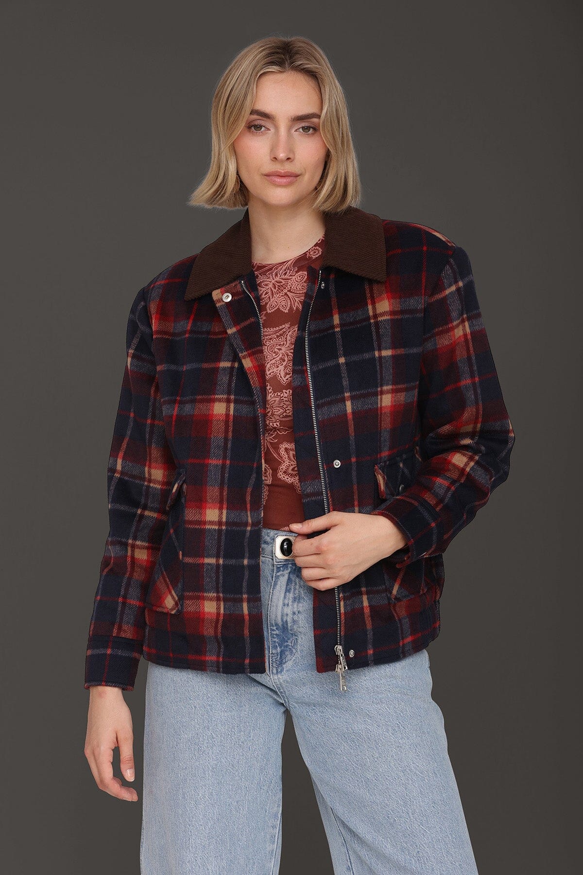 Heritage Plaid Bomber Jacket - Image 3