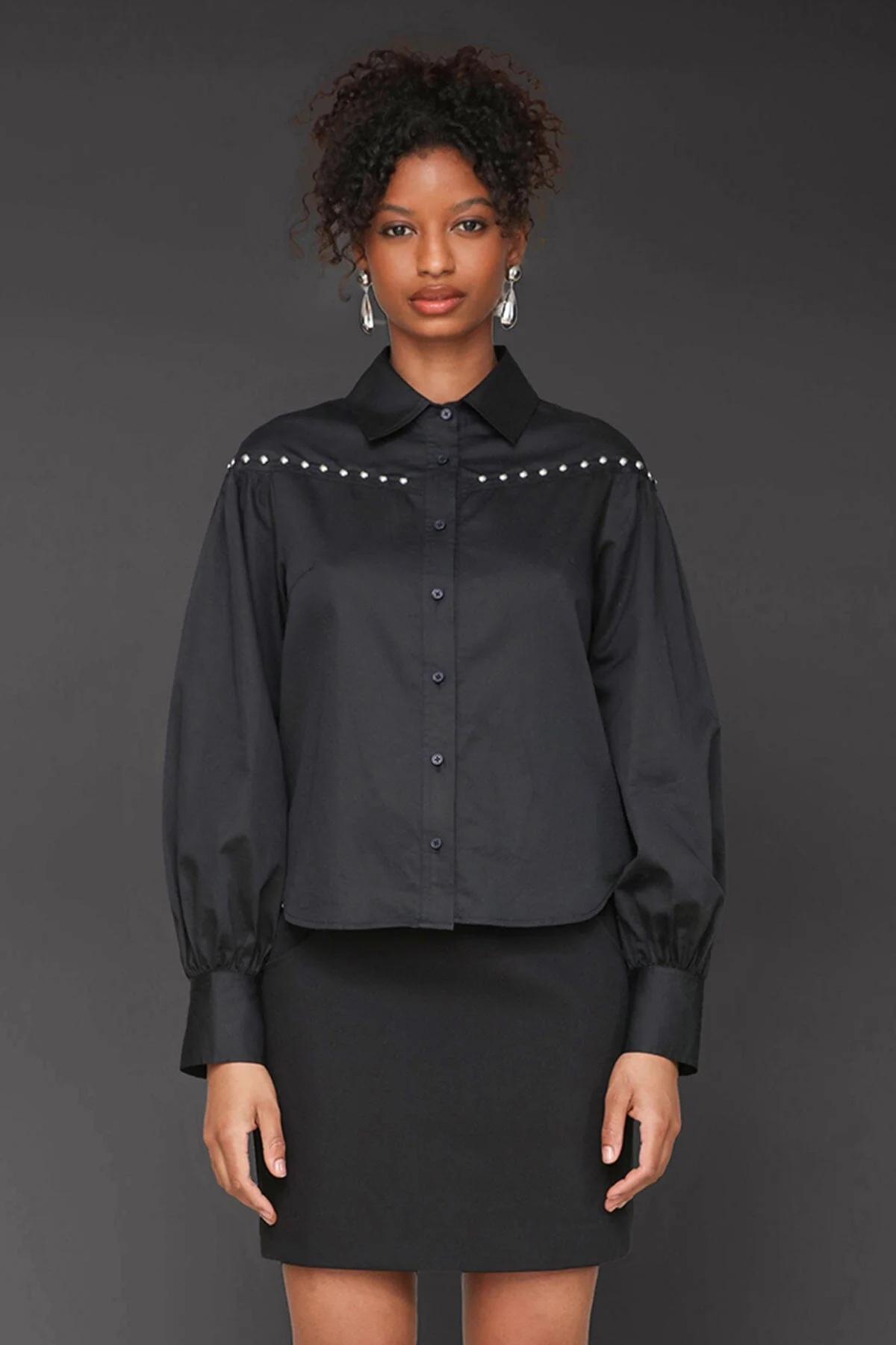 Western Studded Cotton Shirt - Image 3