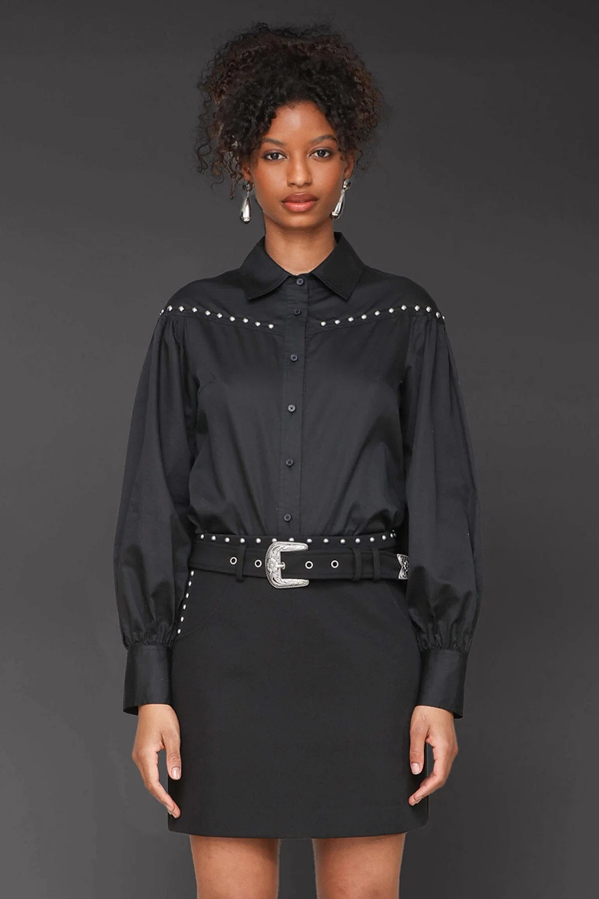 Western Studded Cotton Shirt - Image 6