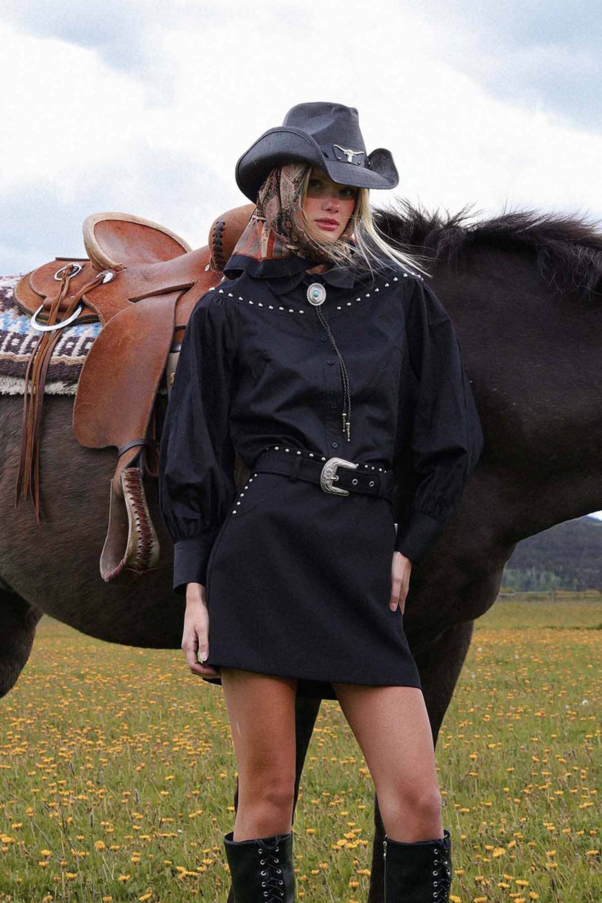 Western Studded Cotton Shirt - Image 7