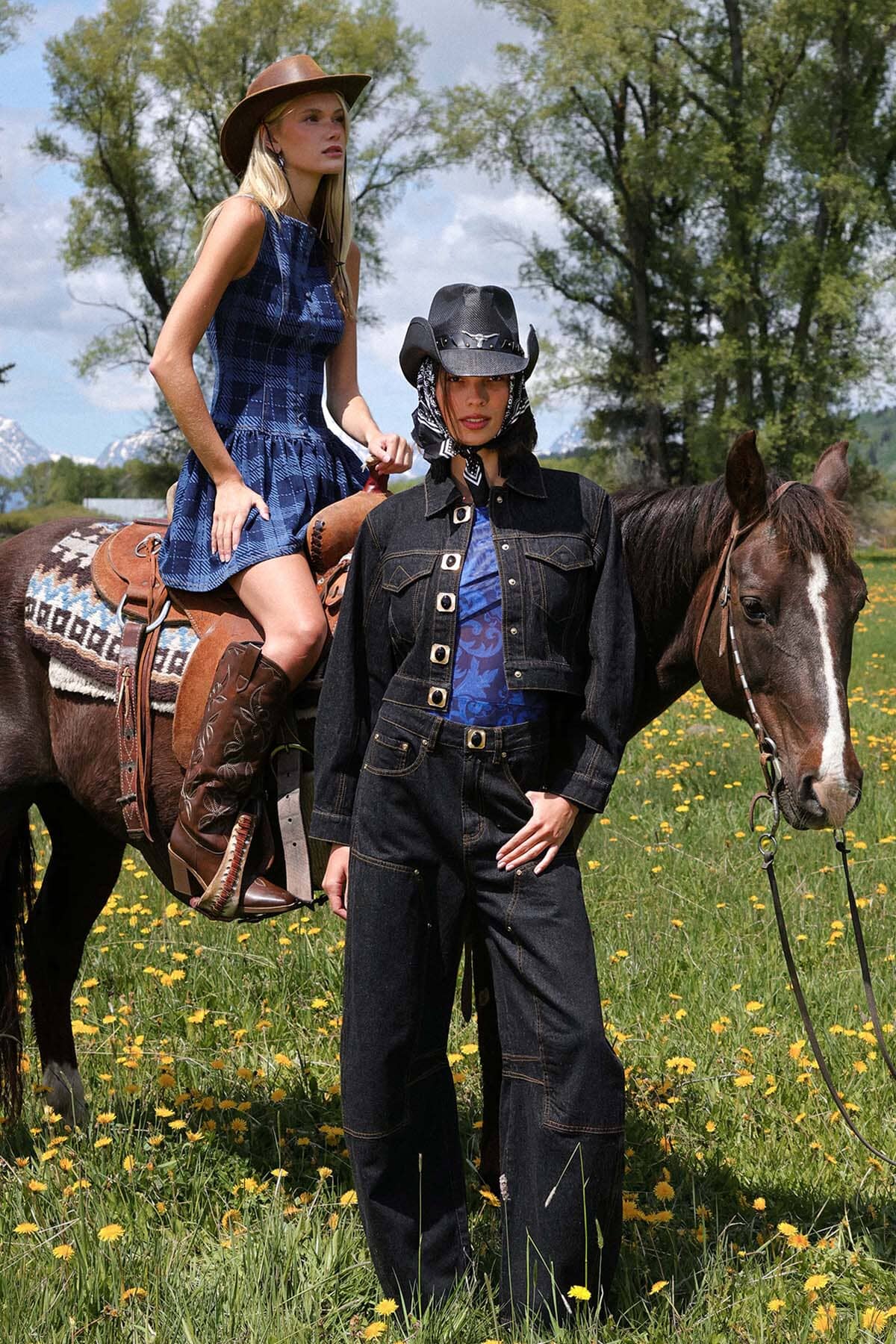 Novelty Button Barrel Leg Jeans - Image 3