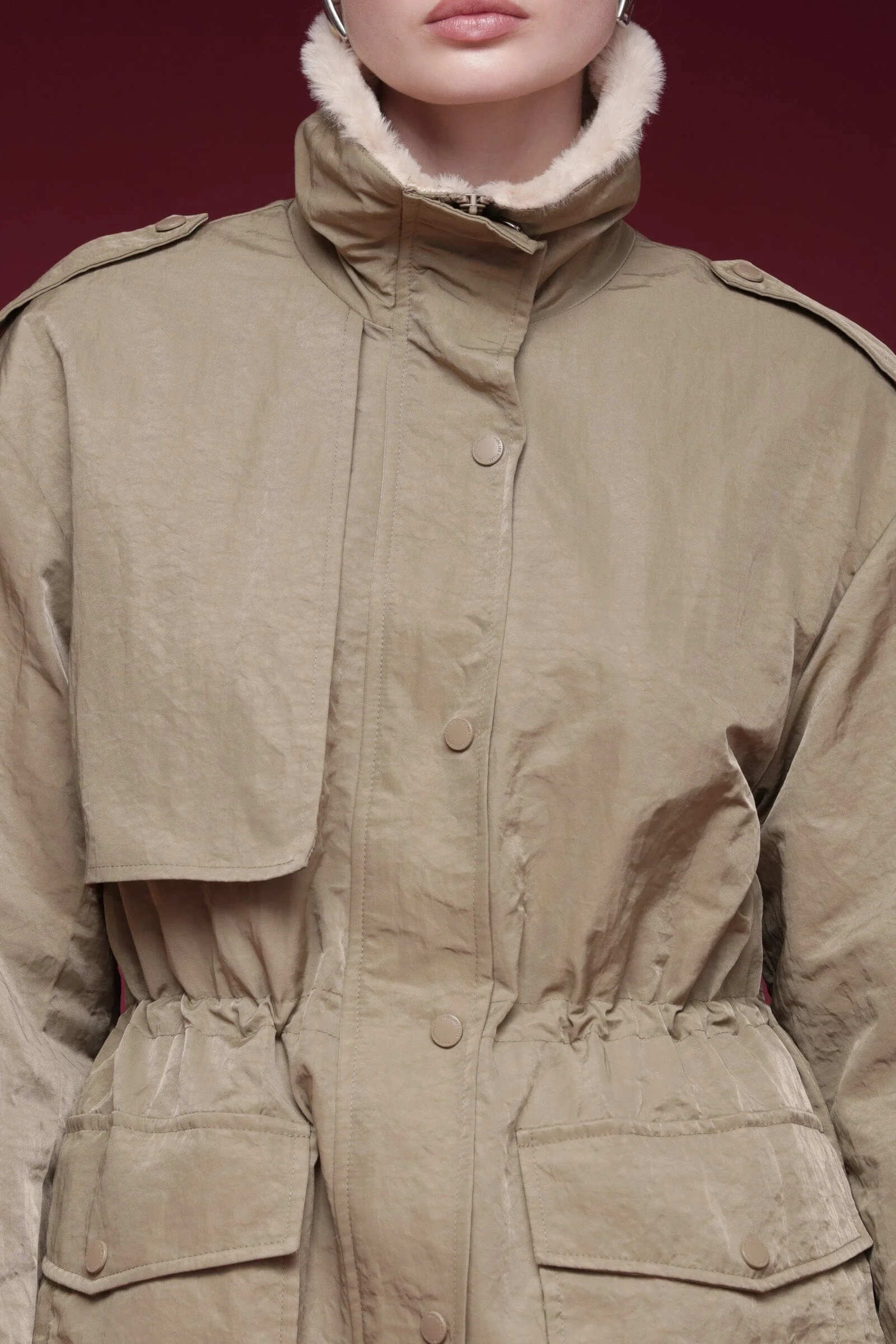 Faux Fur-Lined Nylon Parka - Image 7