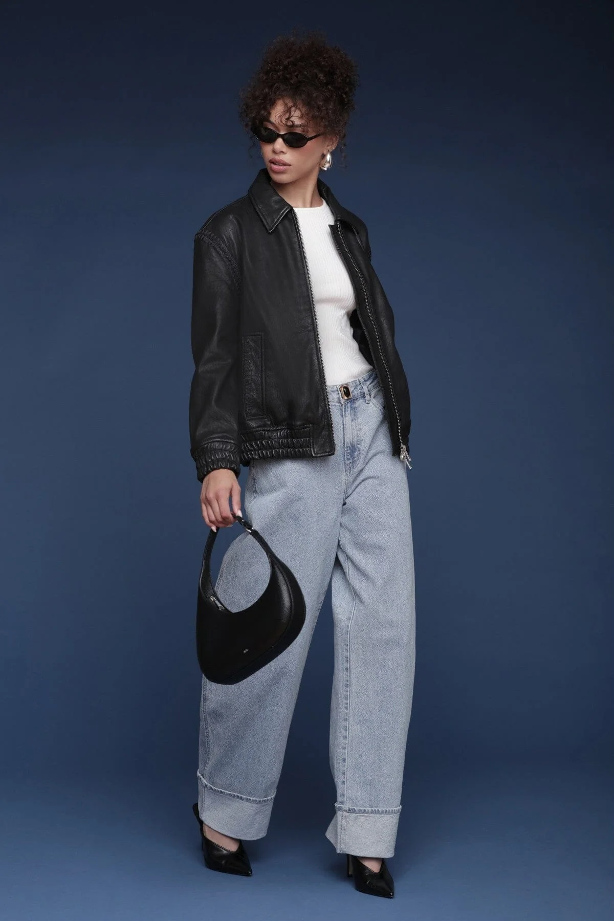 Genuine Leather Aviator Jacket - Image 3