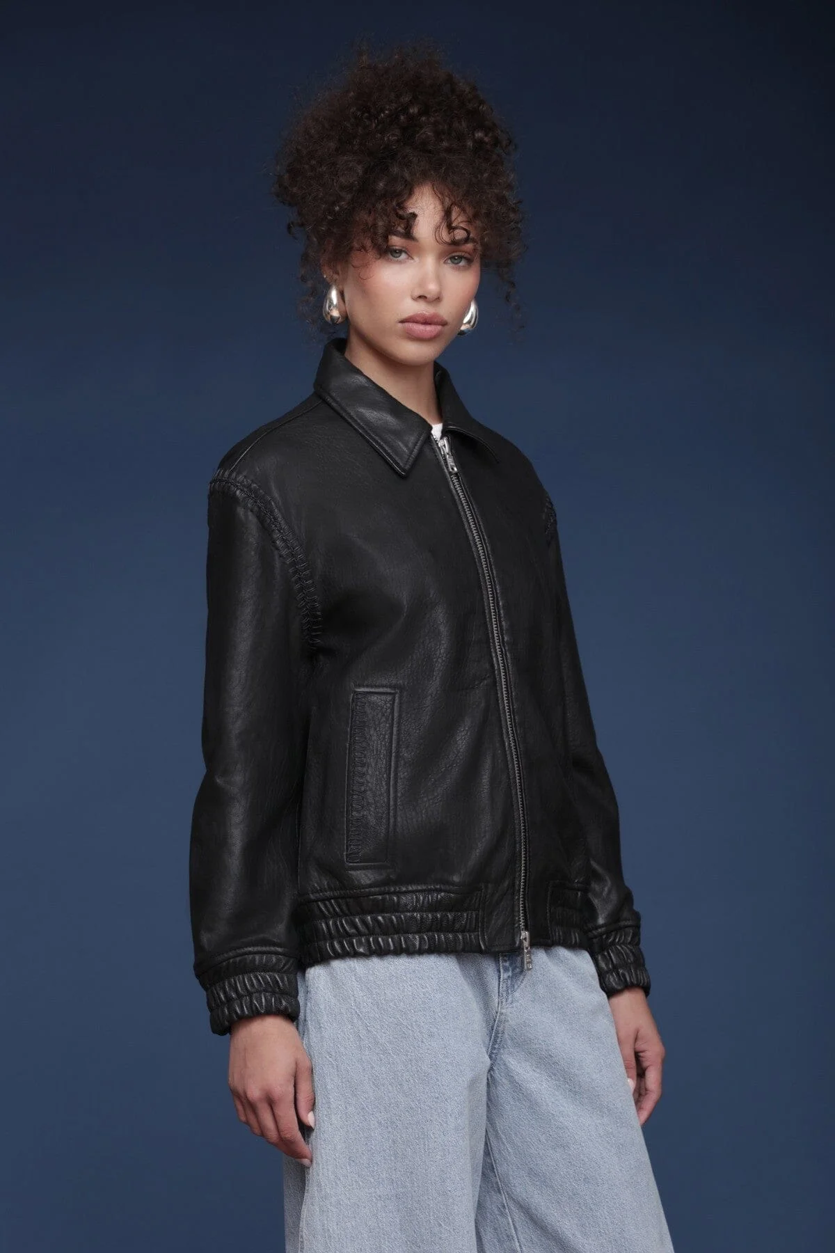 Genuine Leather Aviator Jacket - Image 6