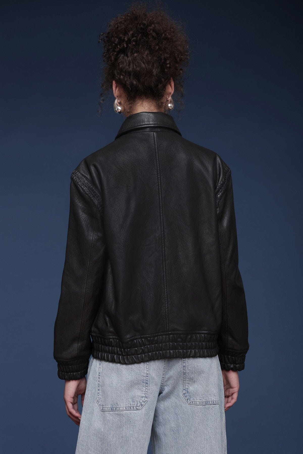 Genuine Leather Aviator Jacket - Image 7