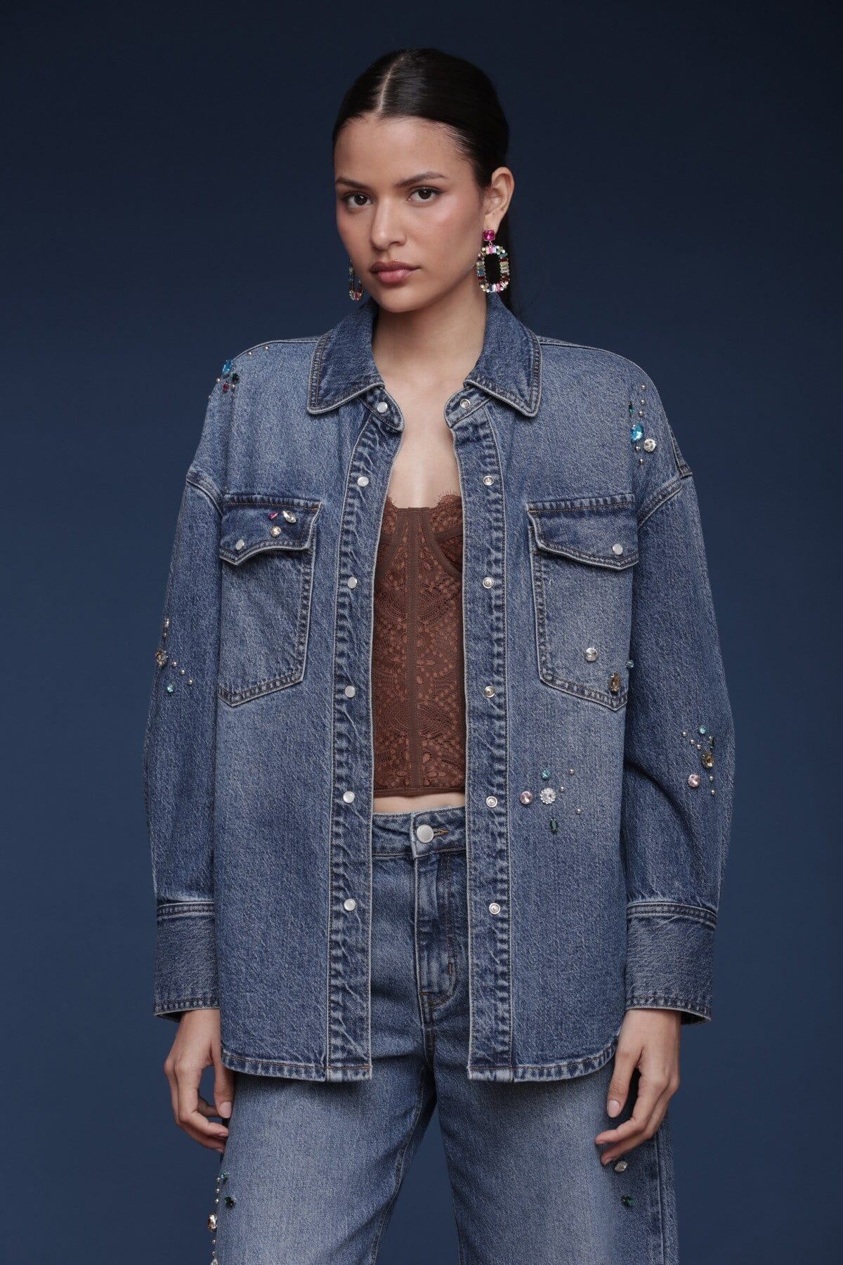 Bejeweled Denim Shirt - Image 4