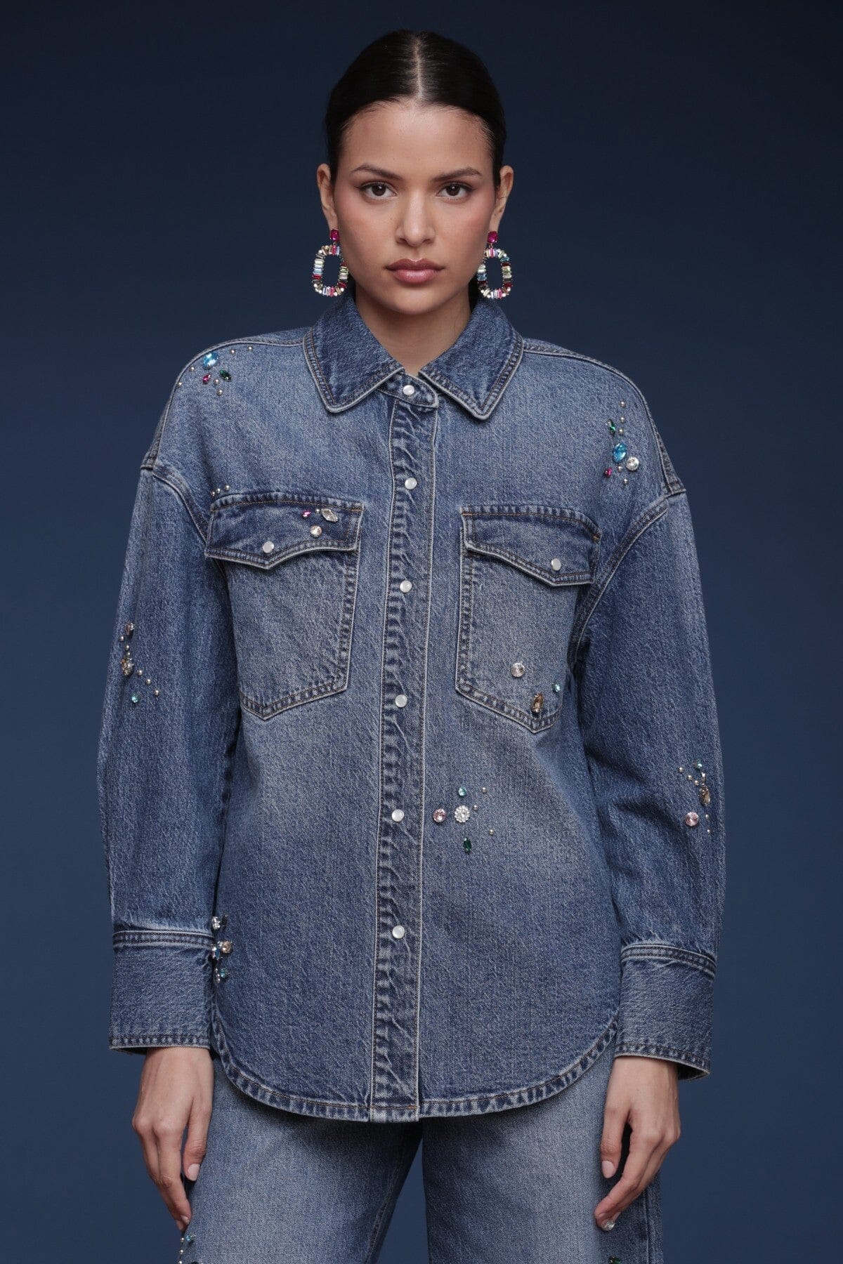 Bejeweled Denim Shirt - Image 5