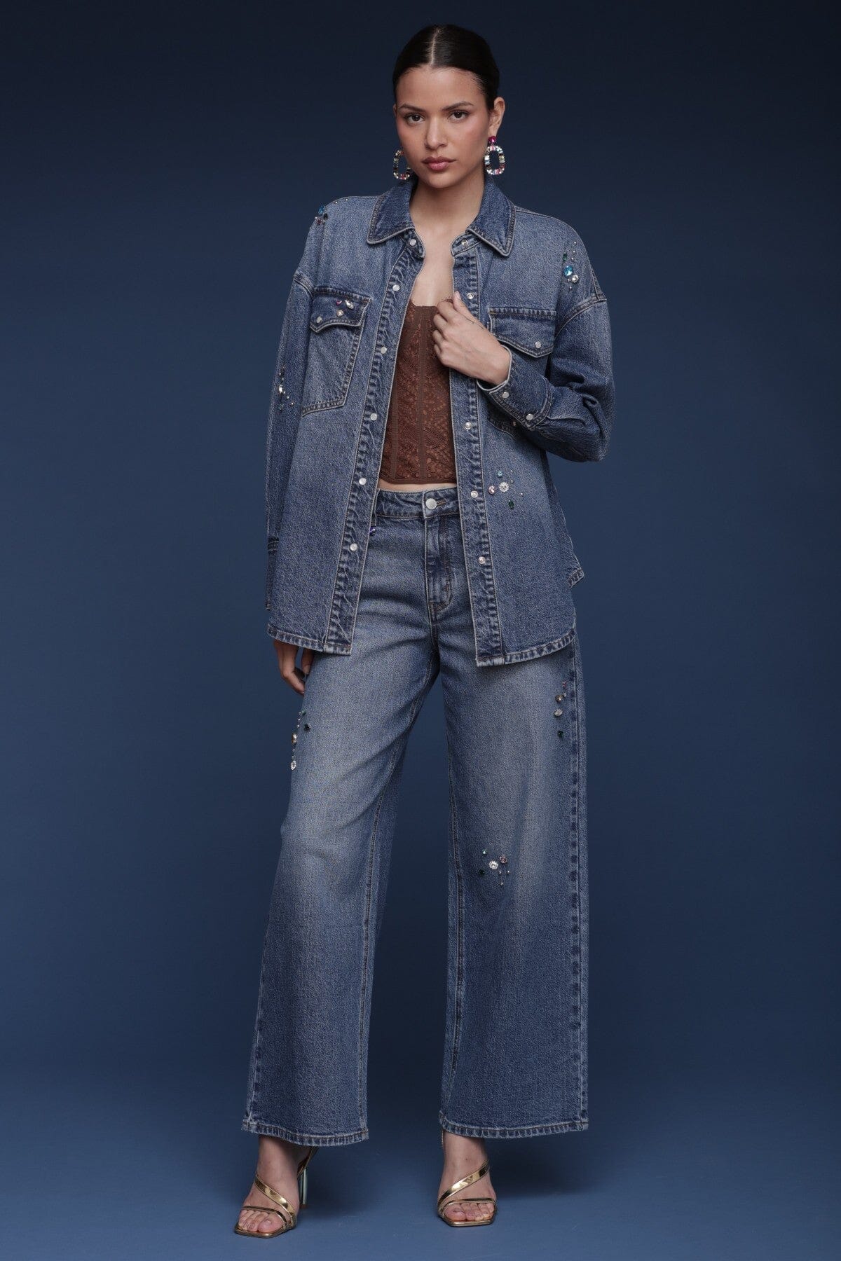 Bejeweled Denim Shirt - Image 9
