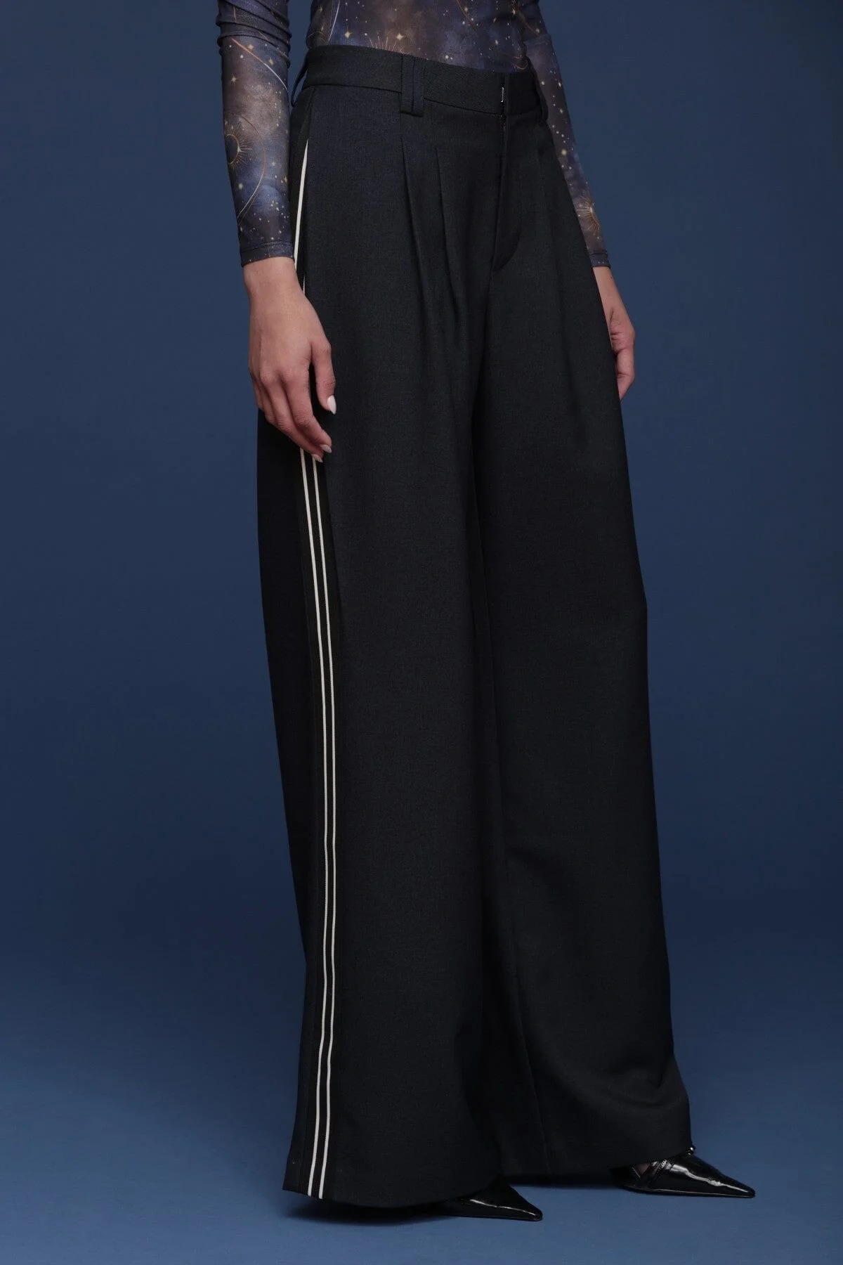Side Stripe Wide Leg Trouser - Image 5