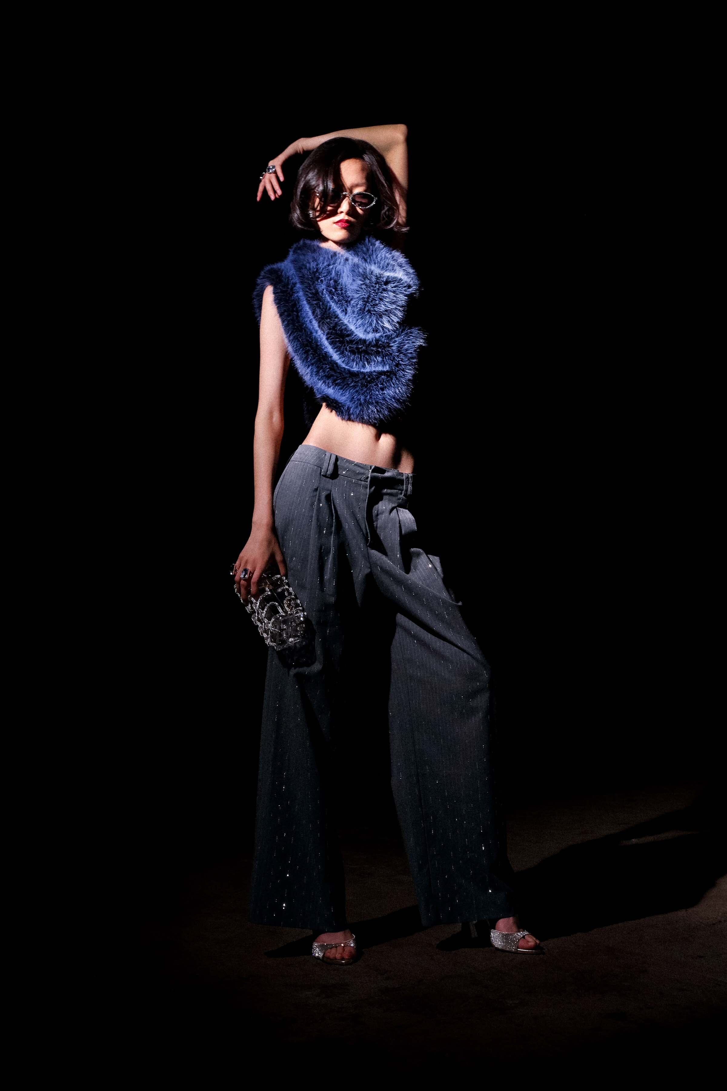 Crystal Pinstripe Wide Leg Trouser - Image 7