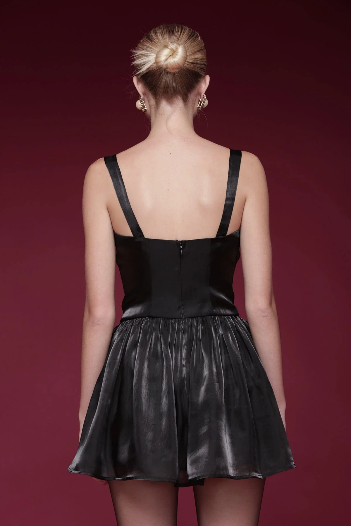 Organza Drop-Waist Mini Dress - Image 6