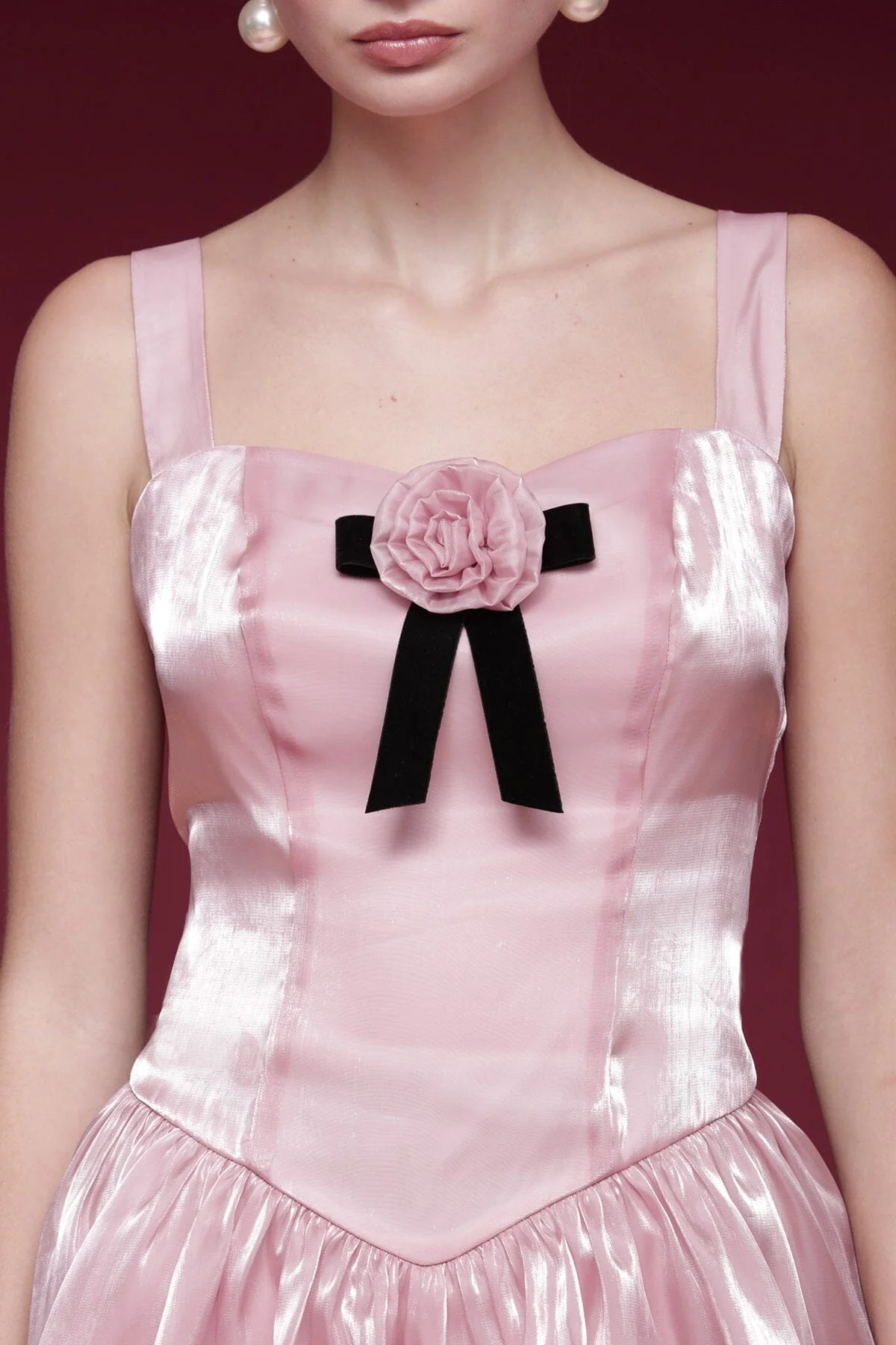 Organza Drop-Waist Mini Dress - Image 6