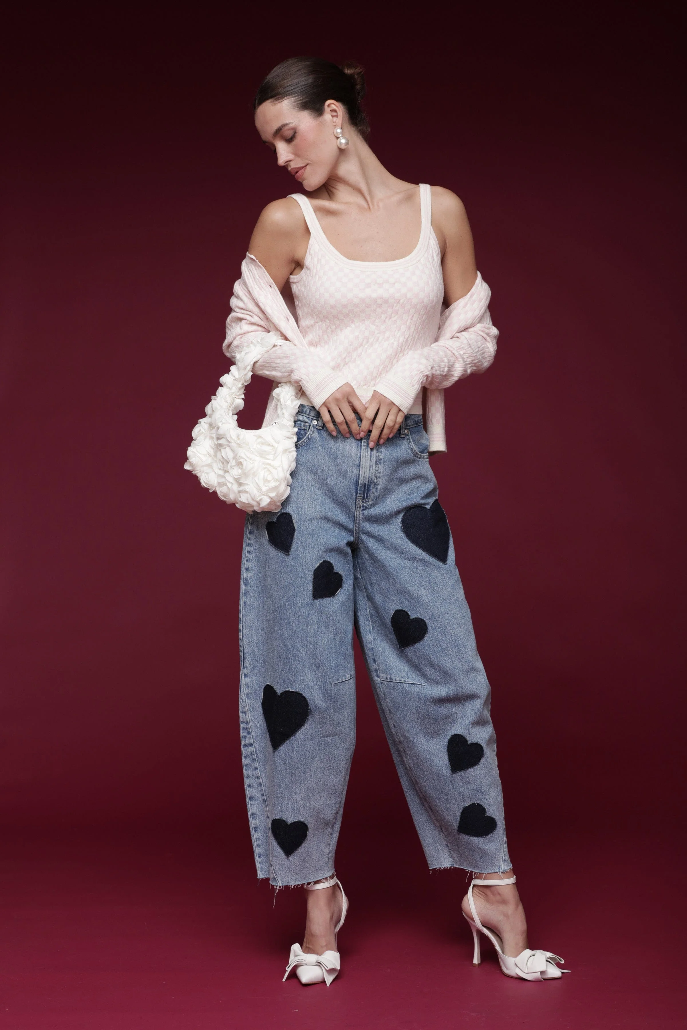 Checkered Cardigan & Tank Top Set - Image 11