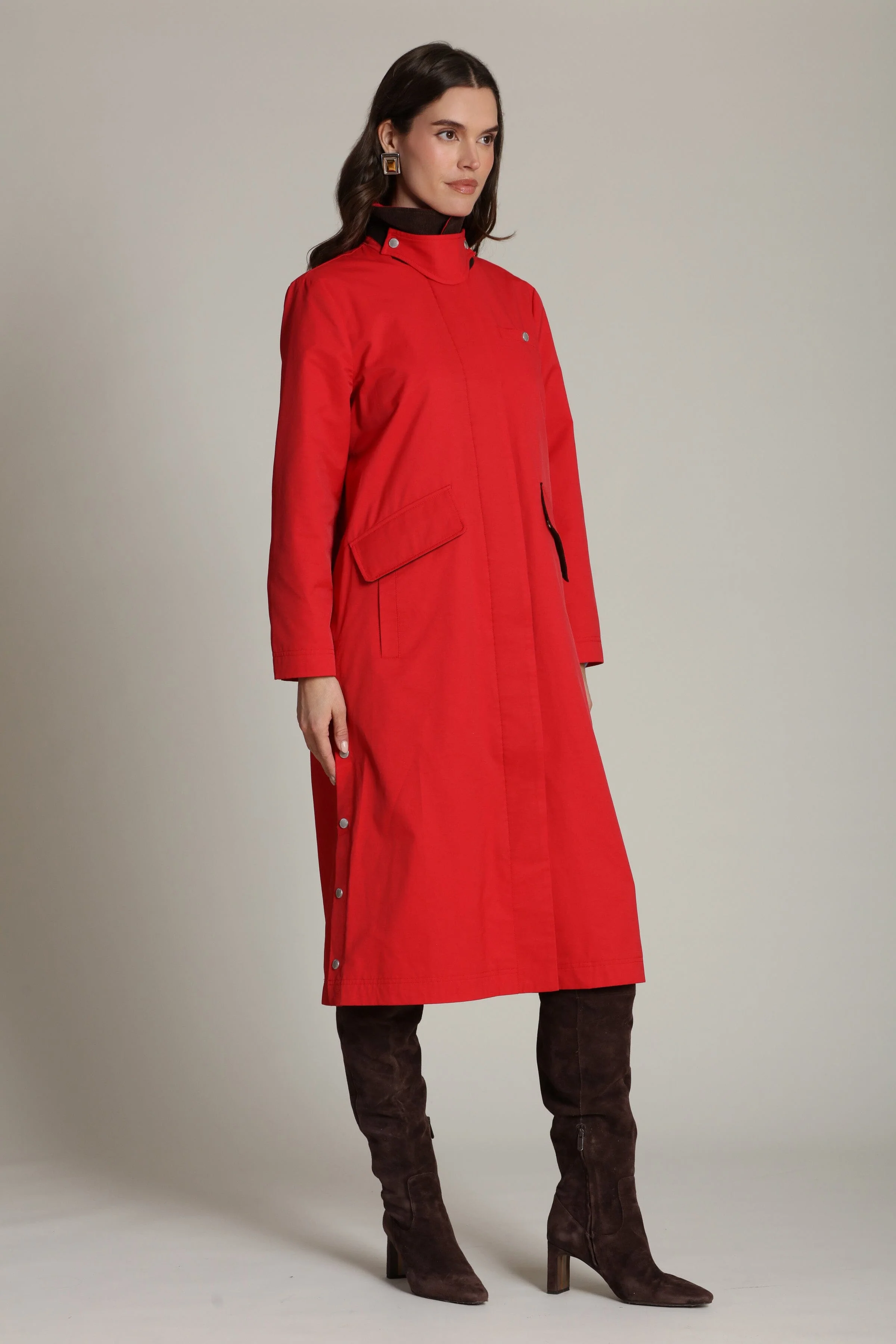 Cotton Nylon Utility Trench Coat - Image 7