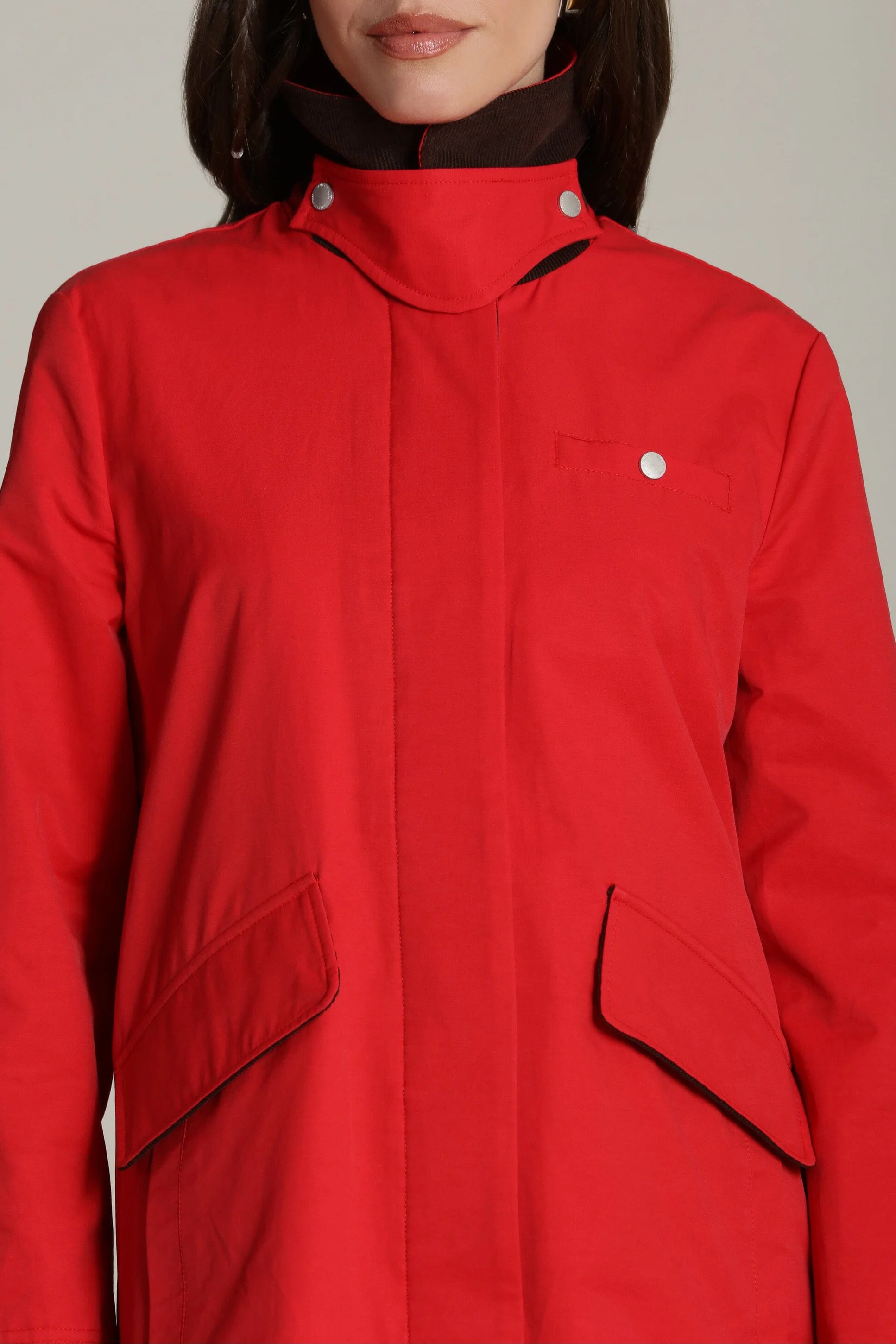 Cotton Nylon Utility Trench Coat - Image 9