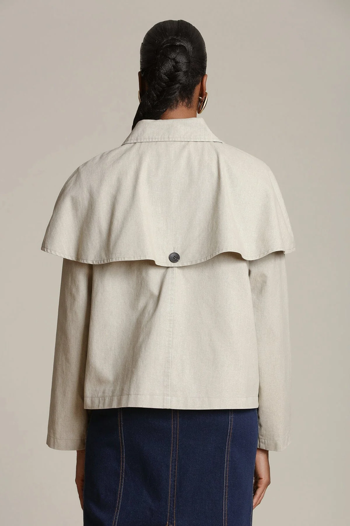 Cotton Cape Jacket - Image 6