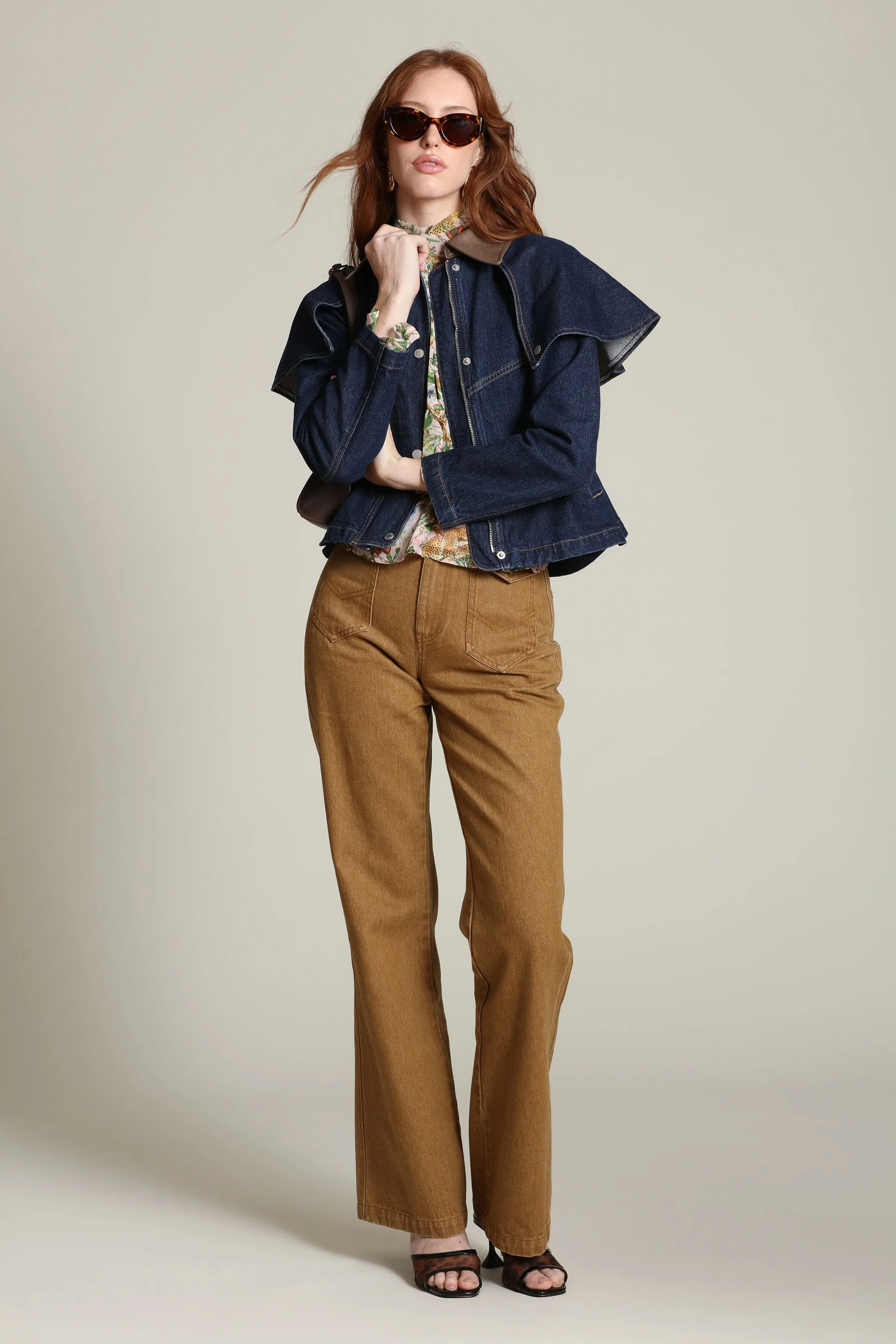 Denim Cape Jacket - Image 10