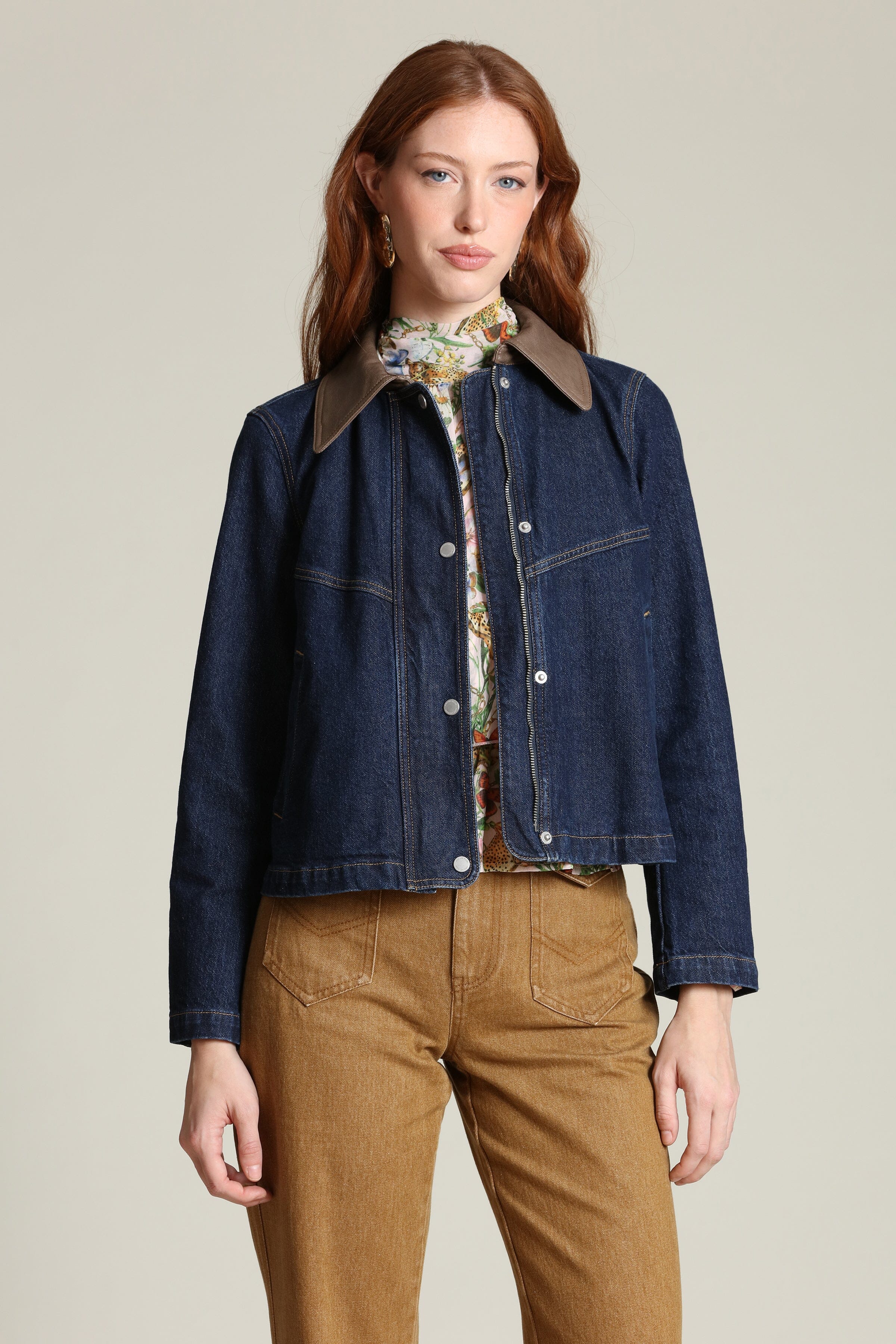 Denim Cape Jacket - Image 4