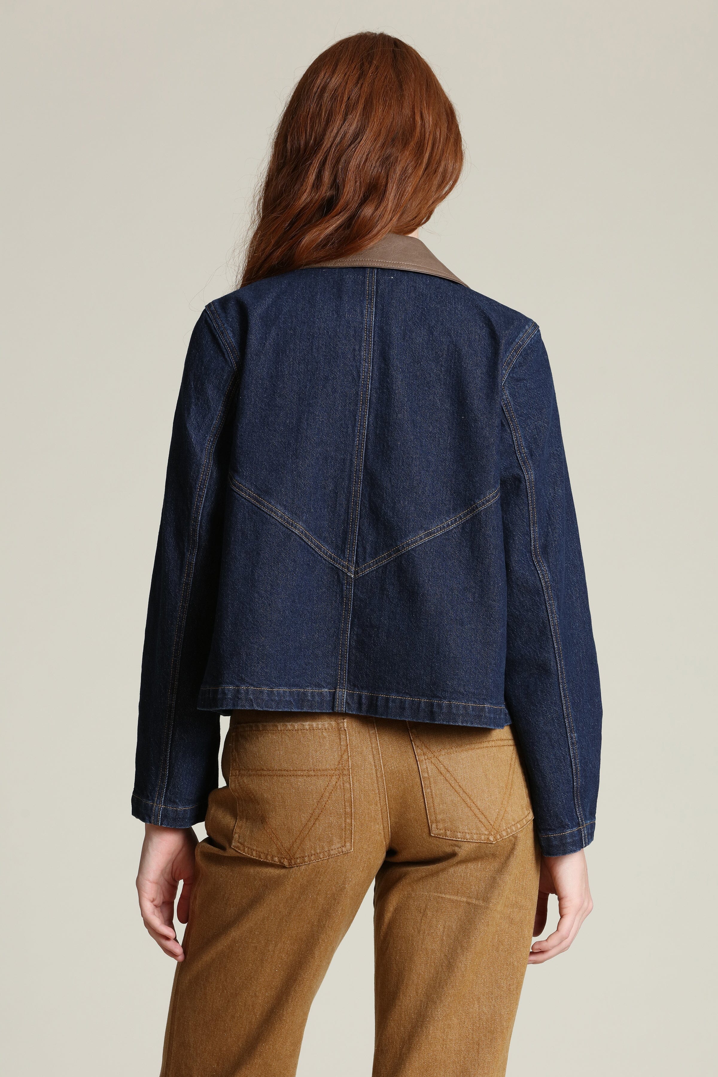 Denim Cape Jacket - Image 8