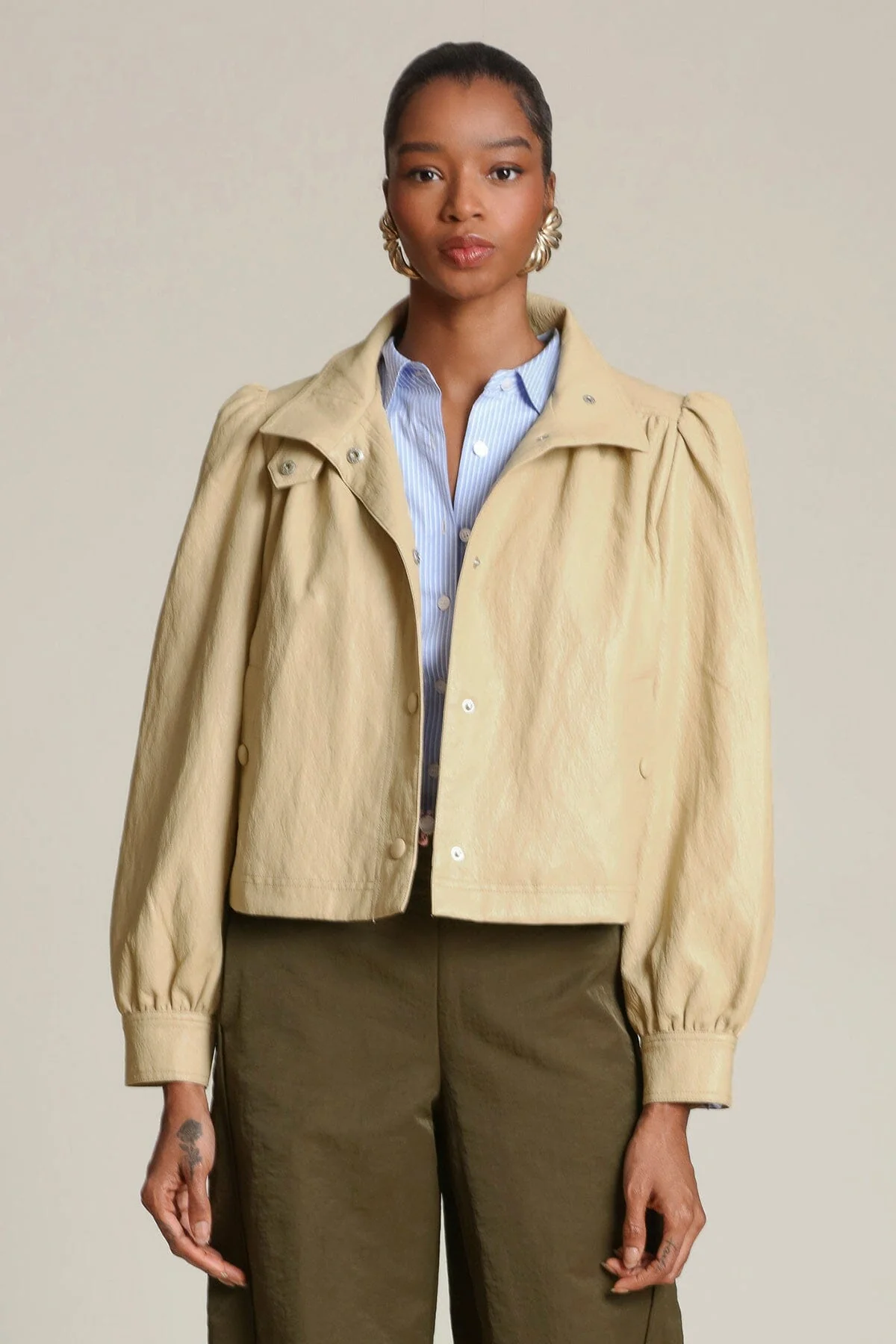 Faux-Ever Leather™ Puff Sleeve Jacket - Image 3