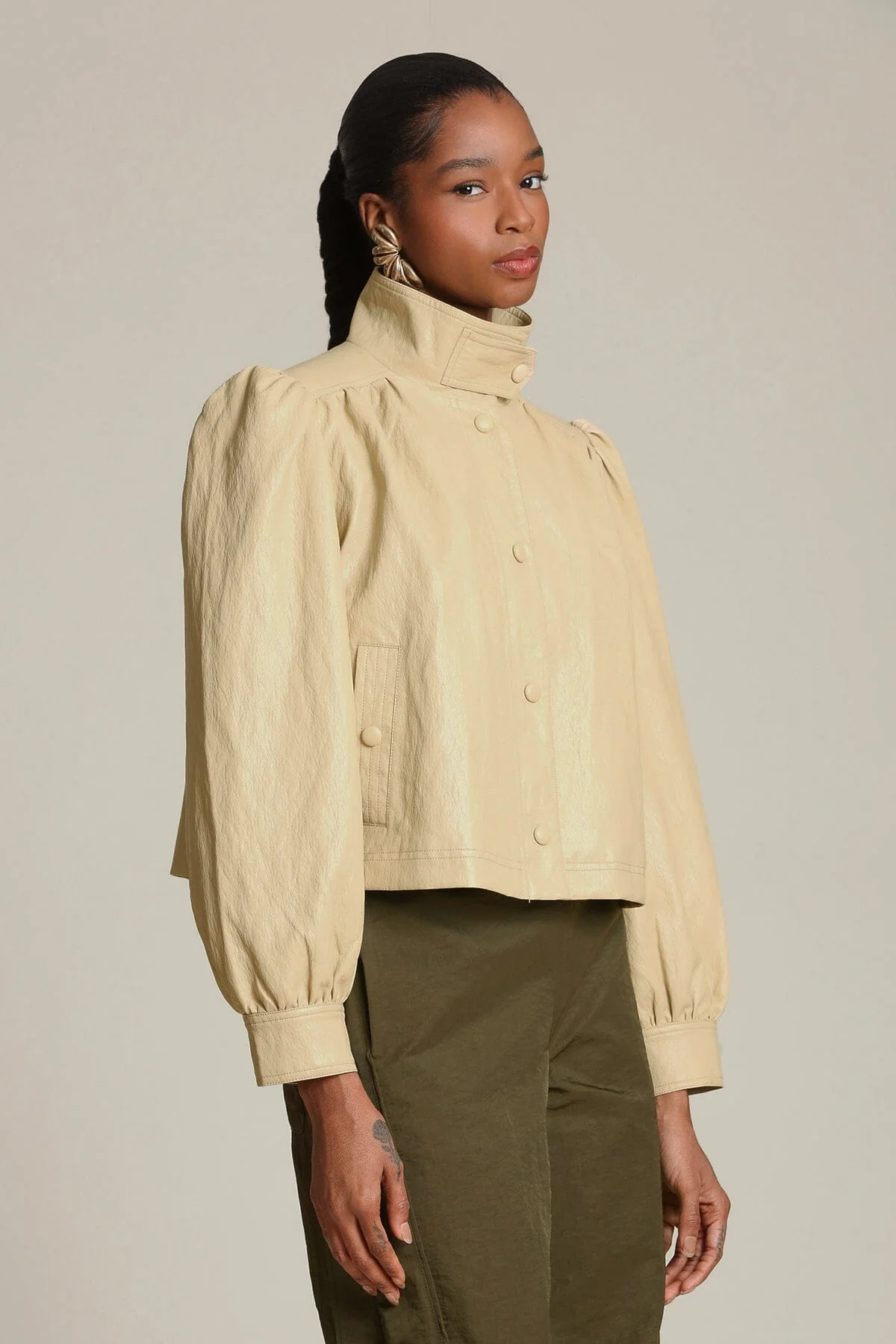 Faux-Ever Leather™ Puff Sleeve Jacket - Image 4