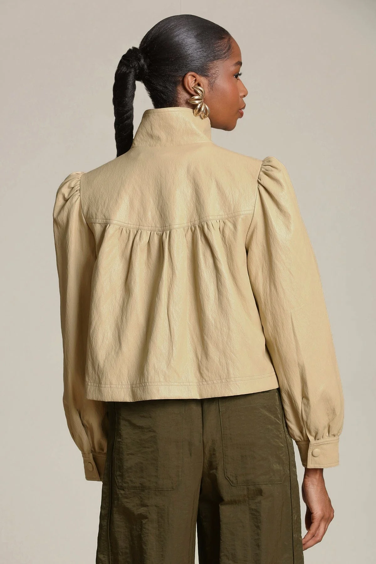 Faux-Ever Leather™ Puff Sleeve Jacket - Image 5
