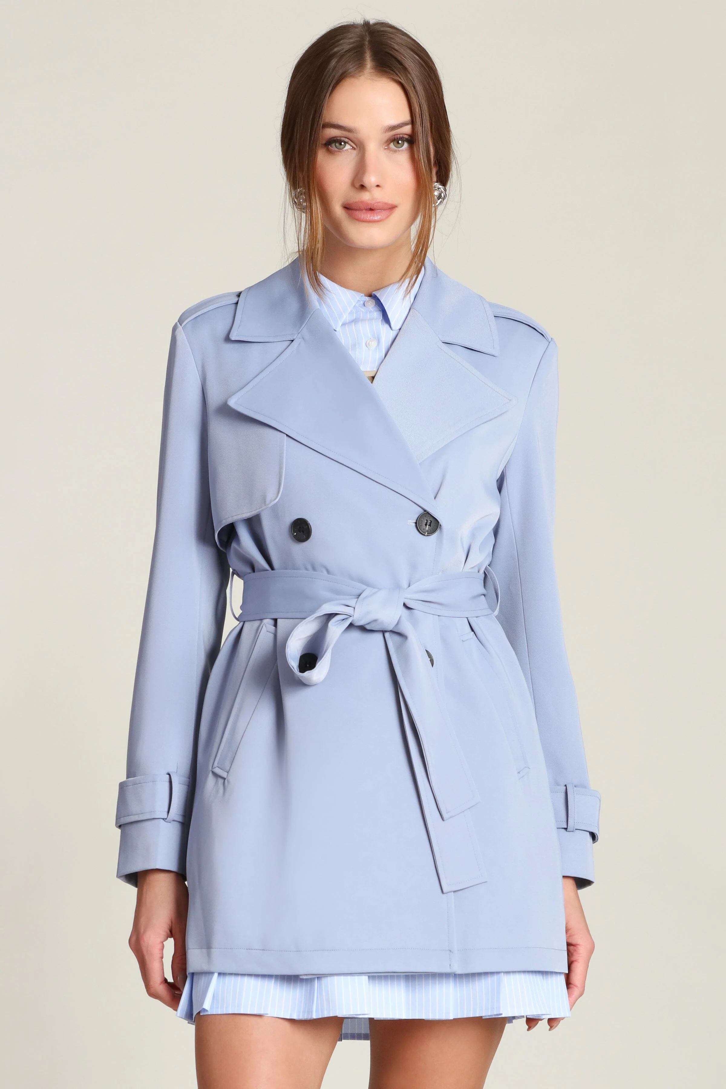 Lightweight Belted Trench Coat - Image 4