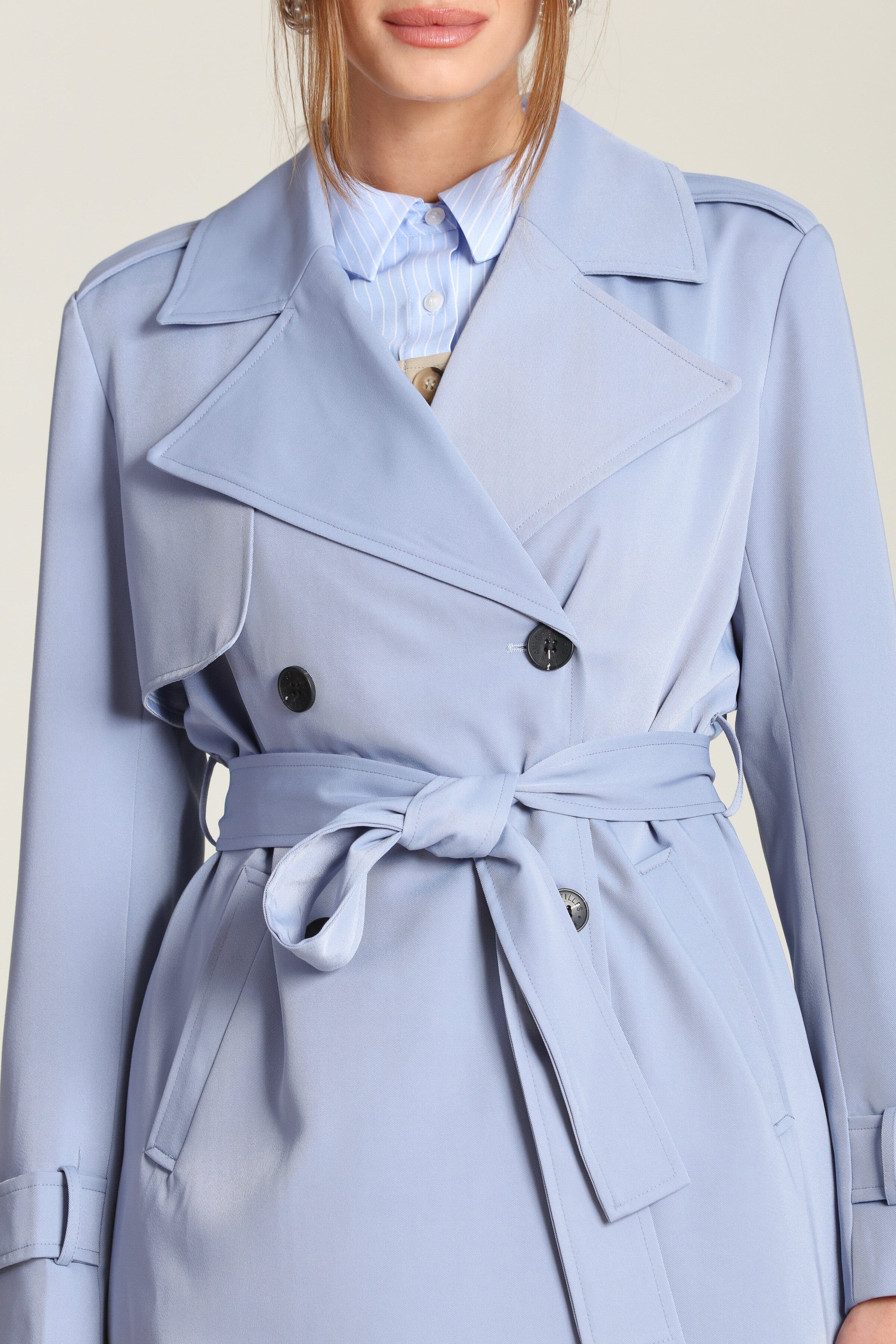Lightweight Belted Trench Coat - Image 7