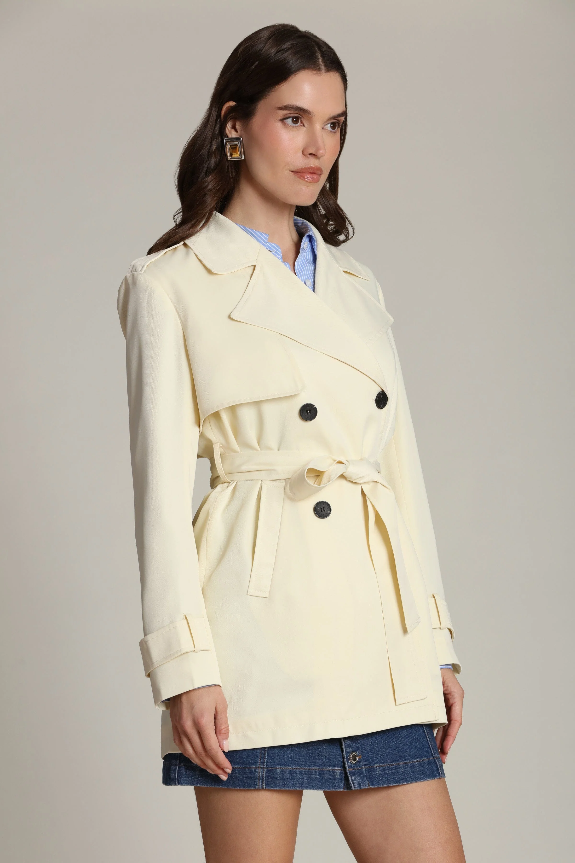 Lightweight Belted Trench Coat - Image 5