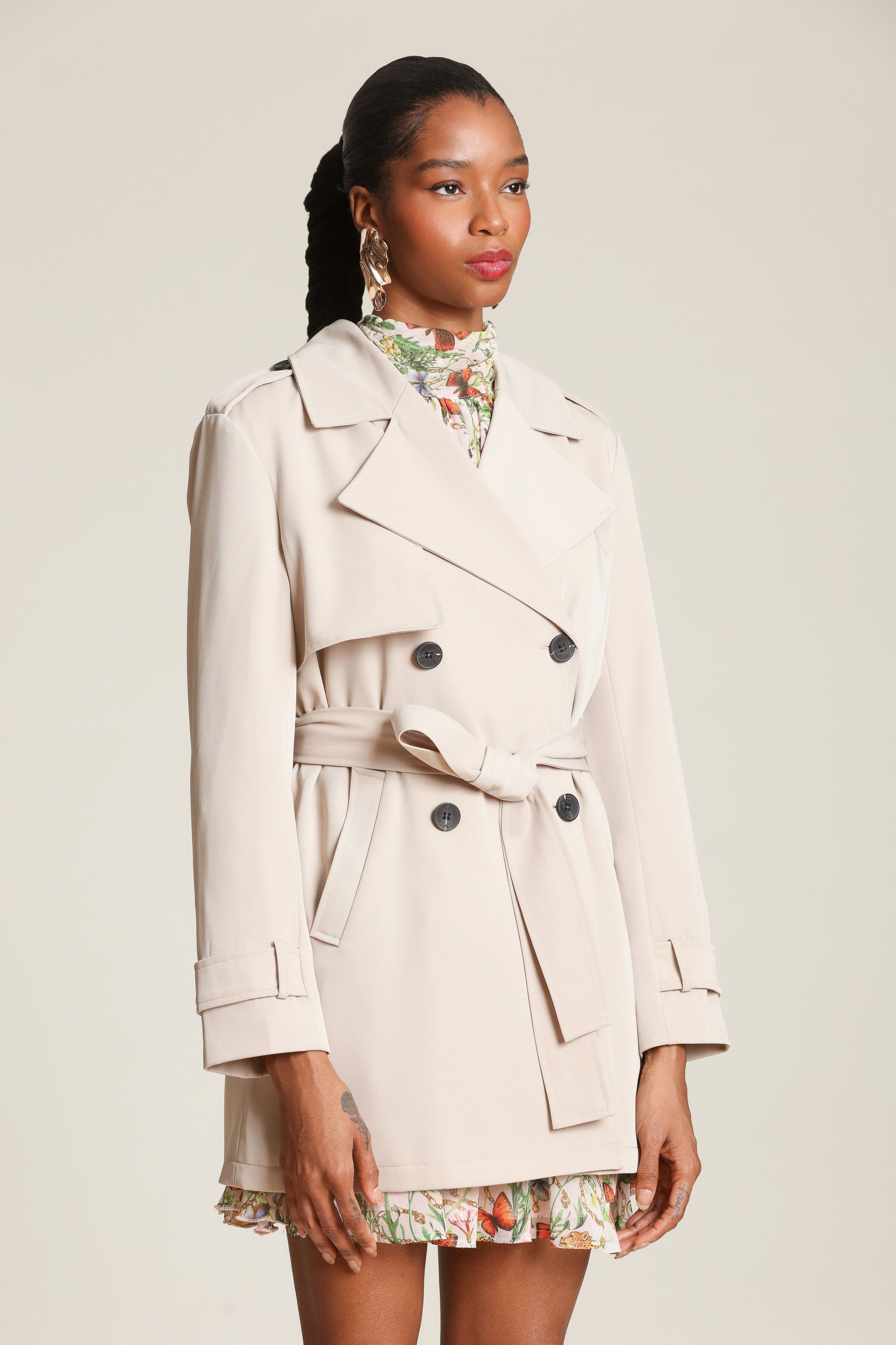 Lightweight Belted Trench Coat - Image 5