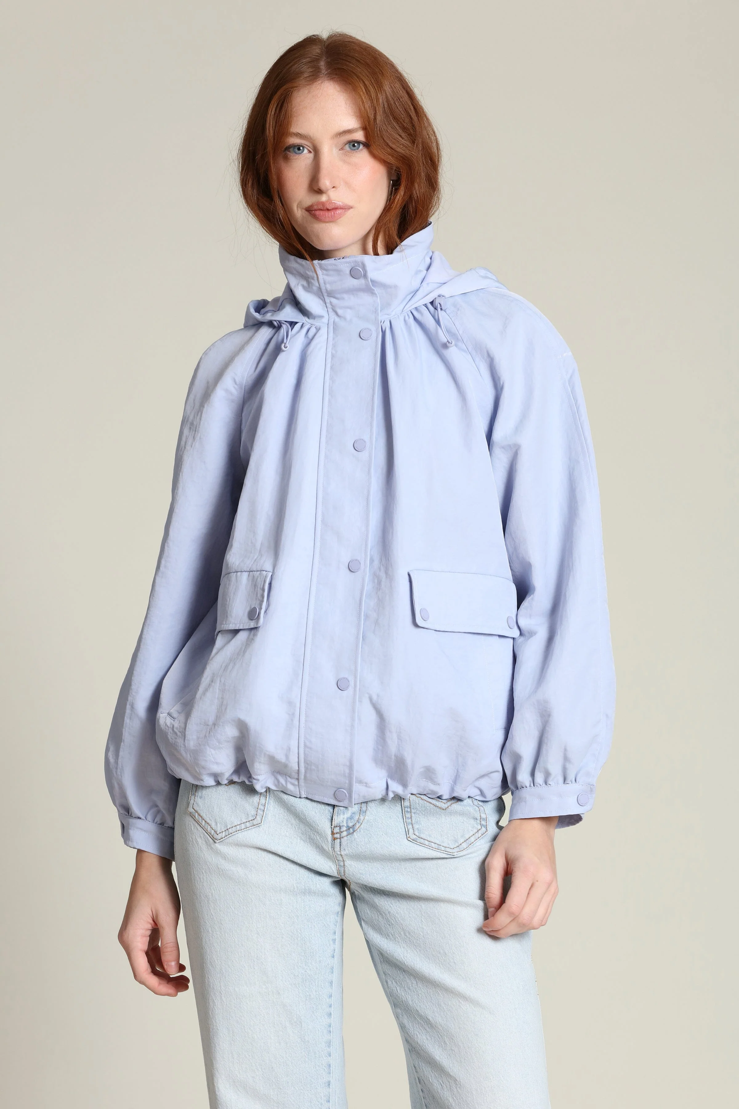 Nylon Balloon Sleeve Windbreaker - Image 4