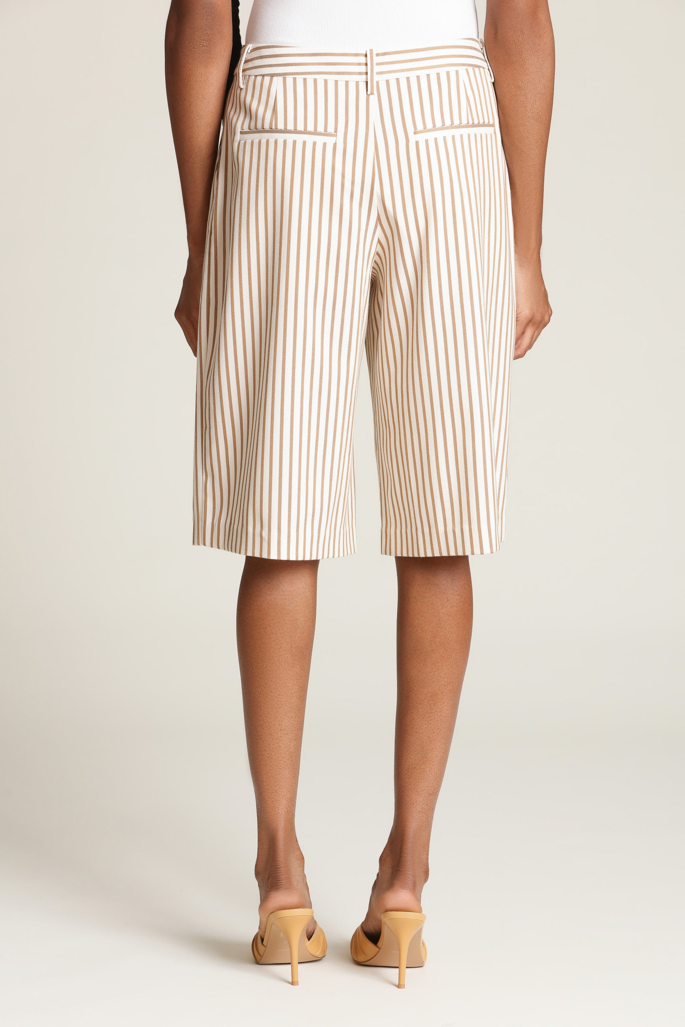 Striped Boyfriend Bermuda Shorts - Image 5