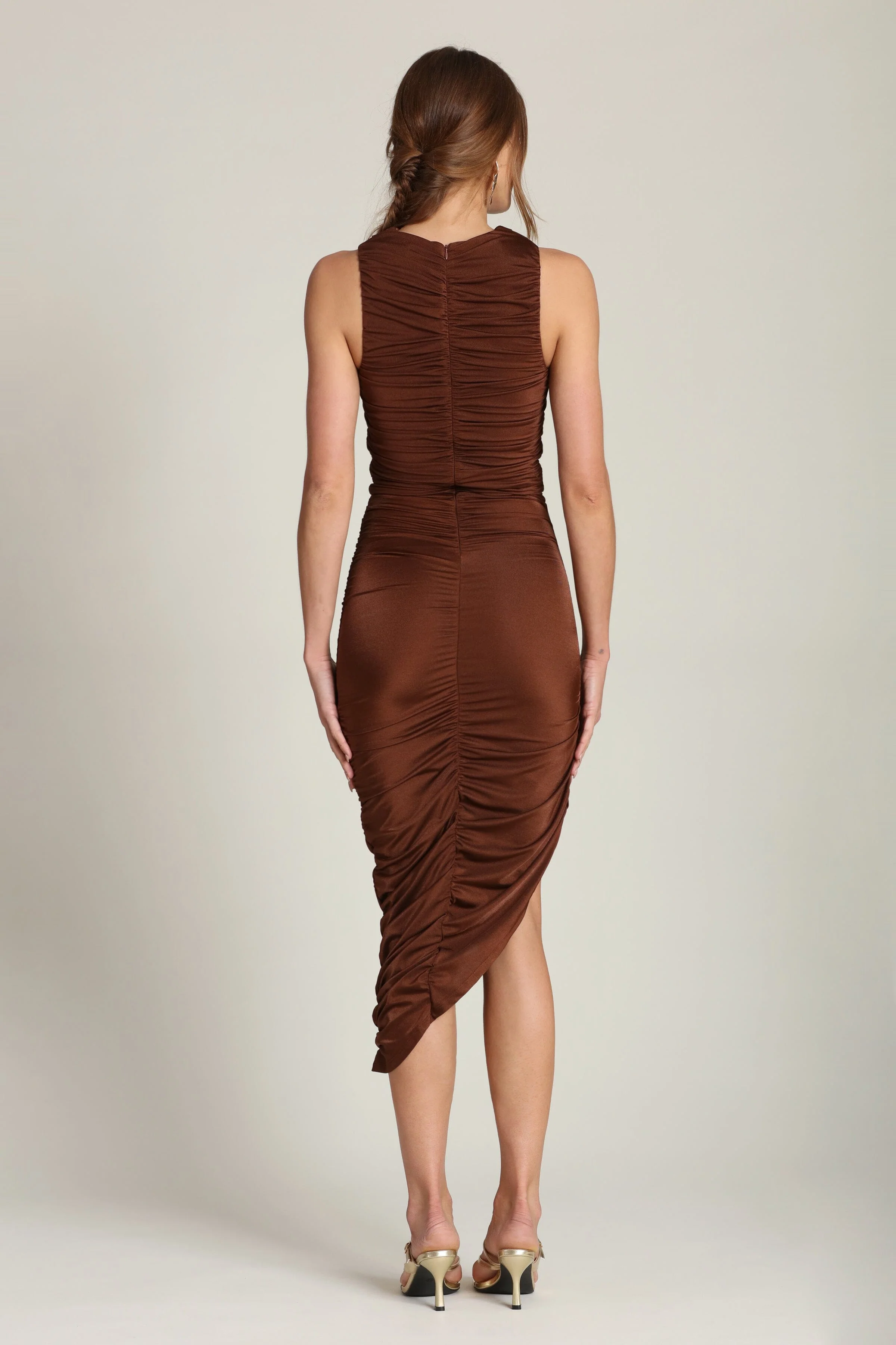 Ruched Jersey Midi Dress - Image 6