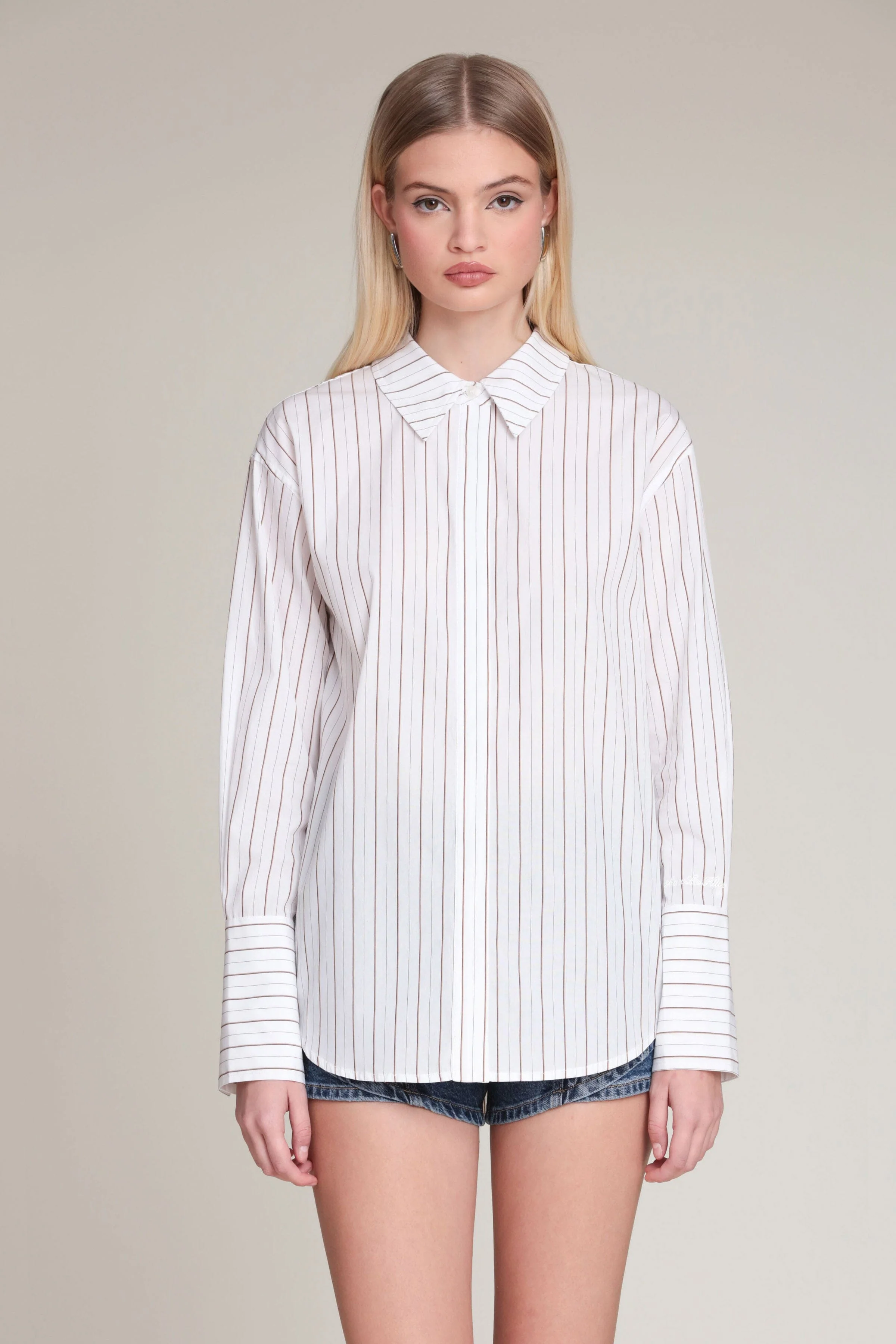 Striped Cotton Poplin Shirt - Image 3