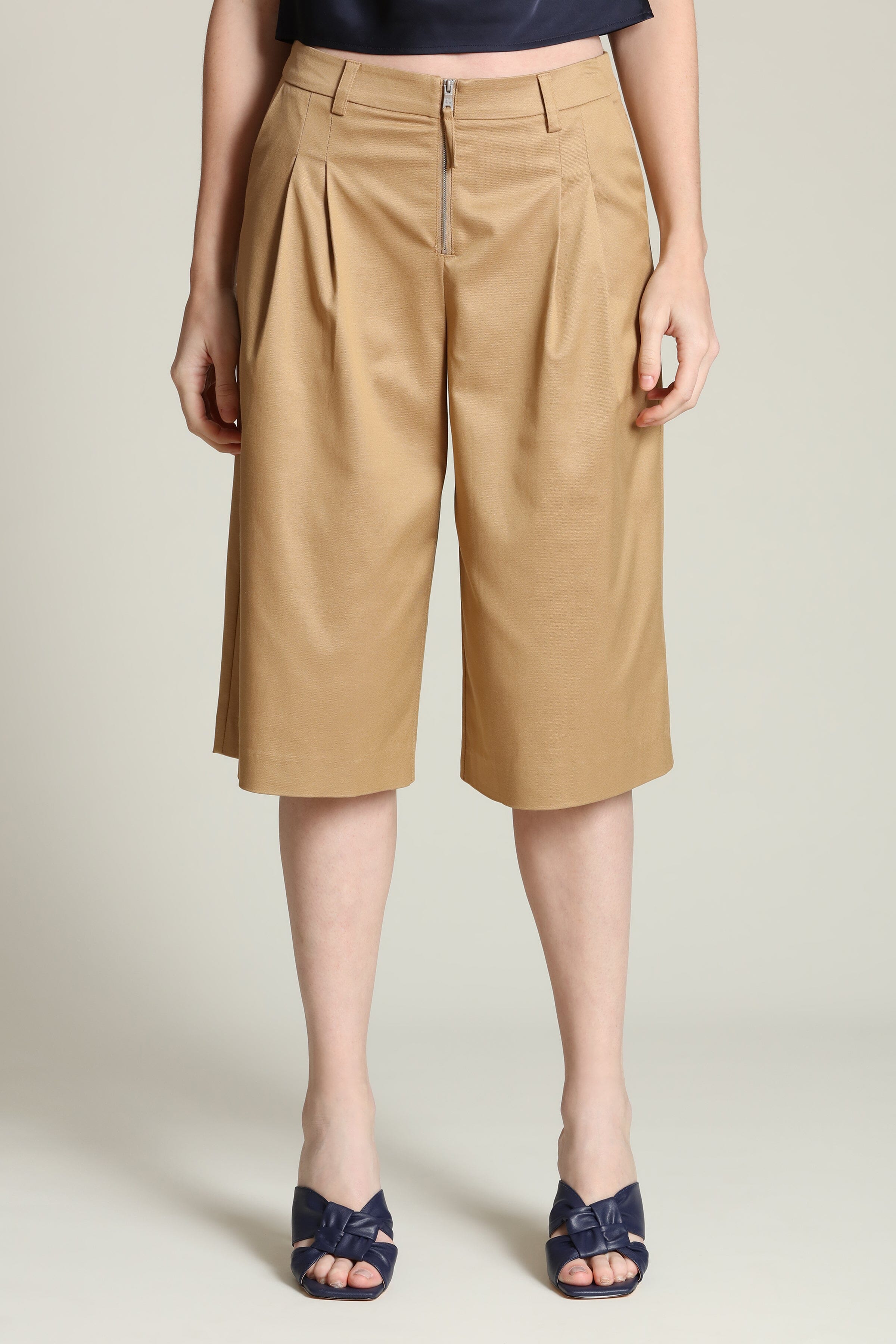 Zip Front Tailored Bermuda Shorts - Image 3