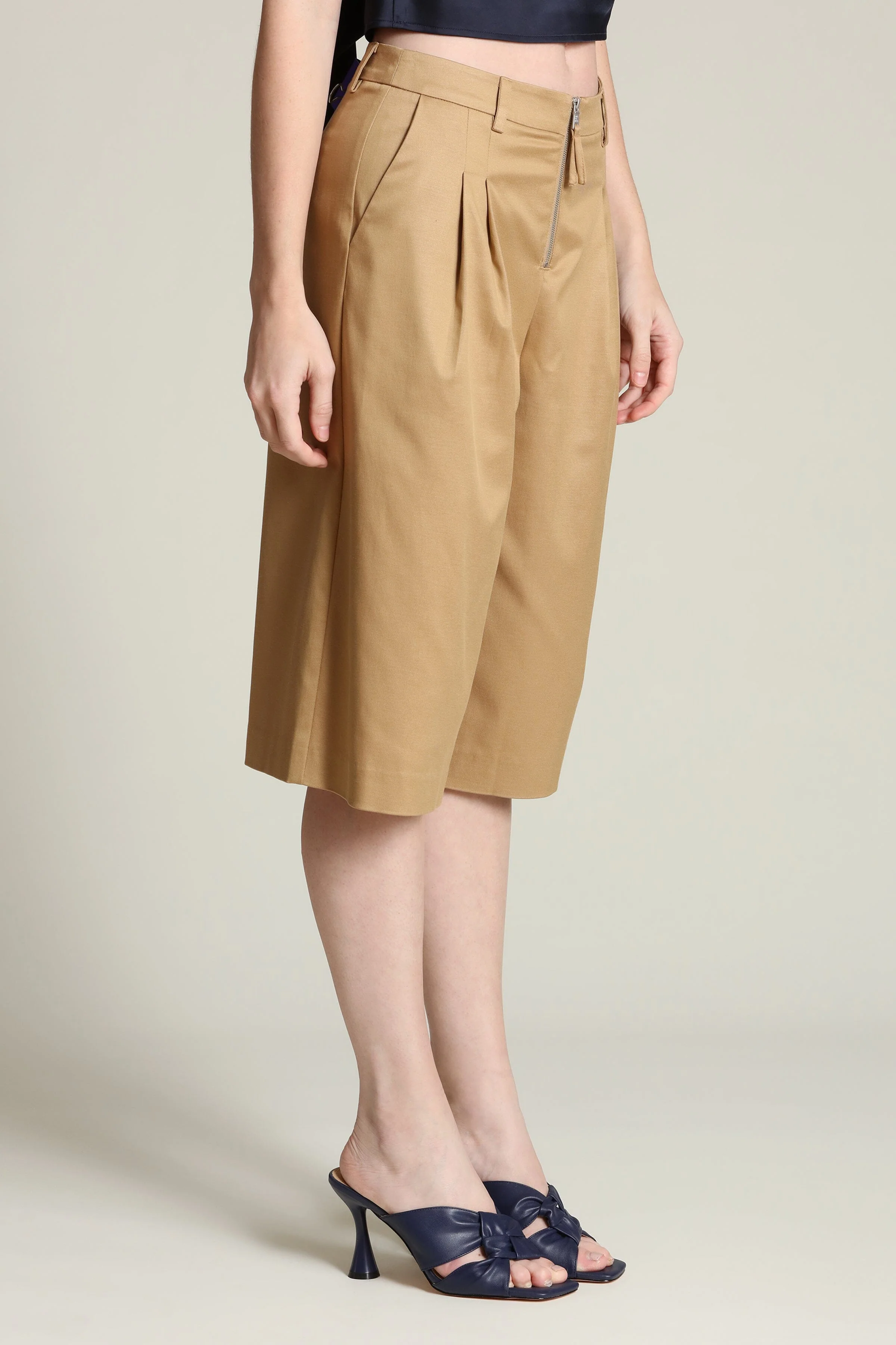 Zip Front Tailored Bermuda Shorts - Image 4